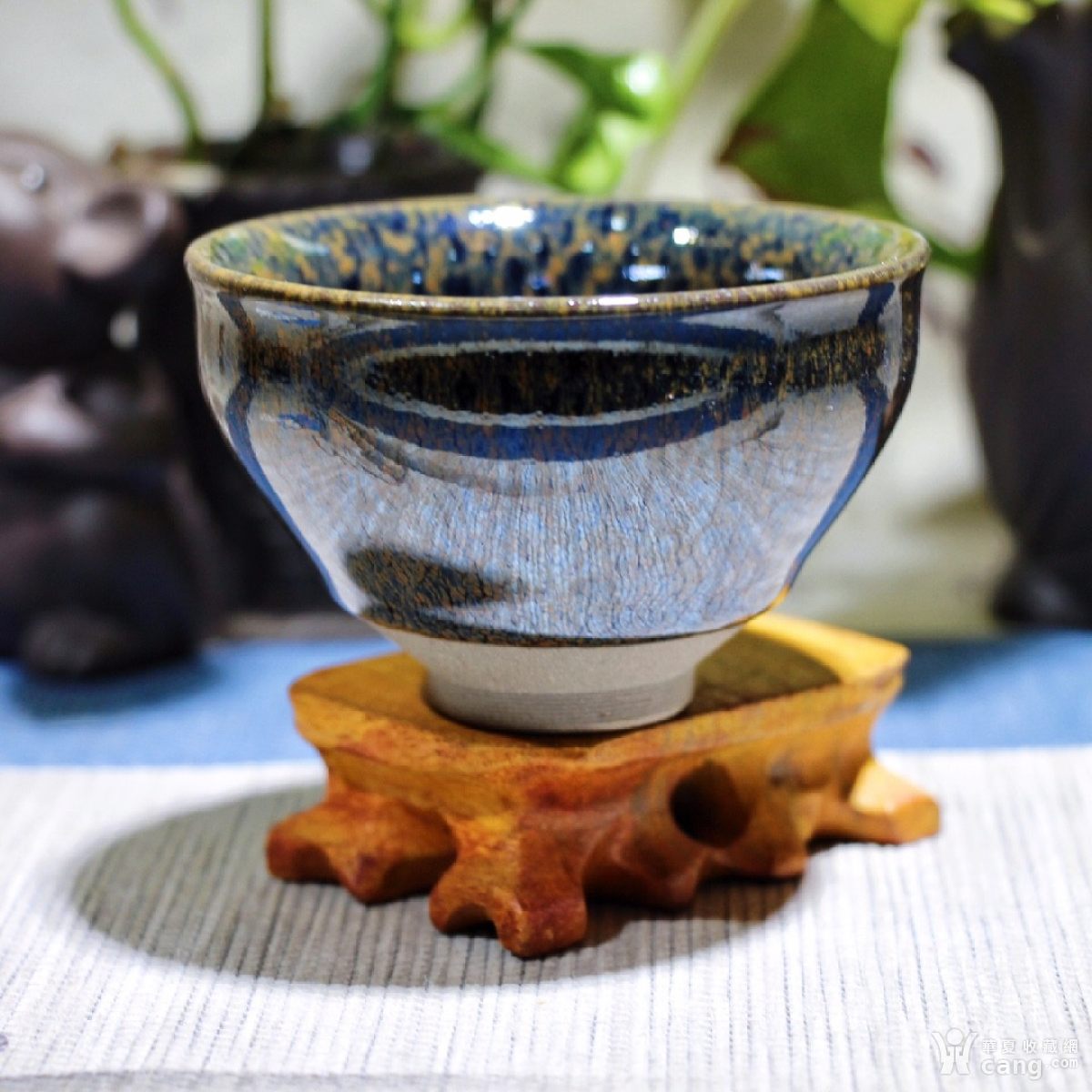 作品水墨丹青盏作者罗守华杯型束口盏