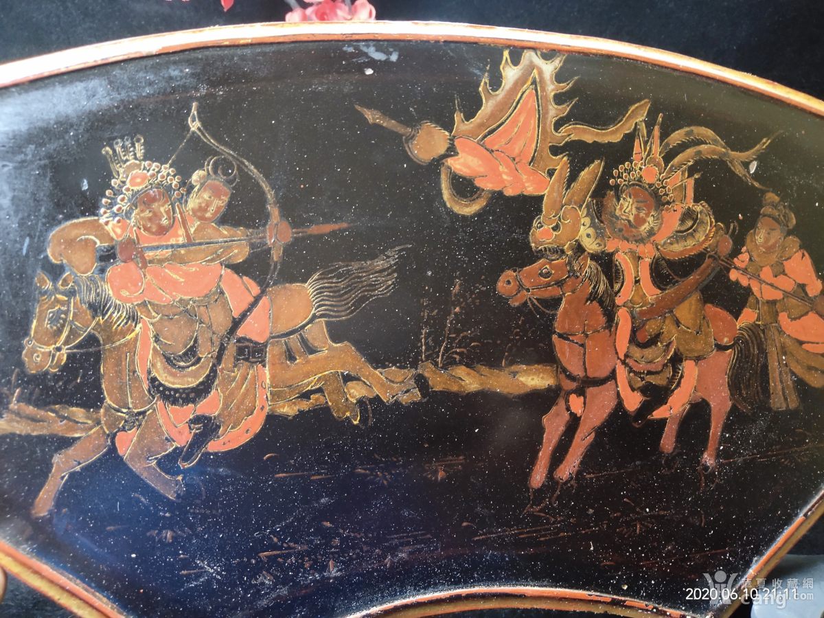 吴友如金漆画,铁笔画,老木雕花板,雕花板老木器,潮汕金漆木雕