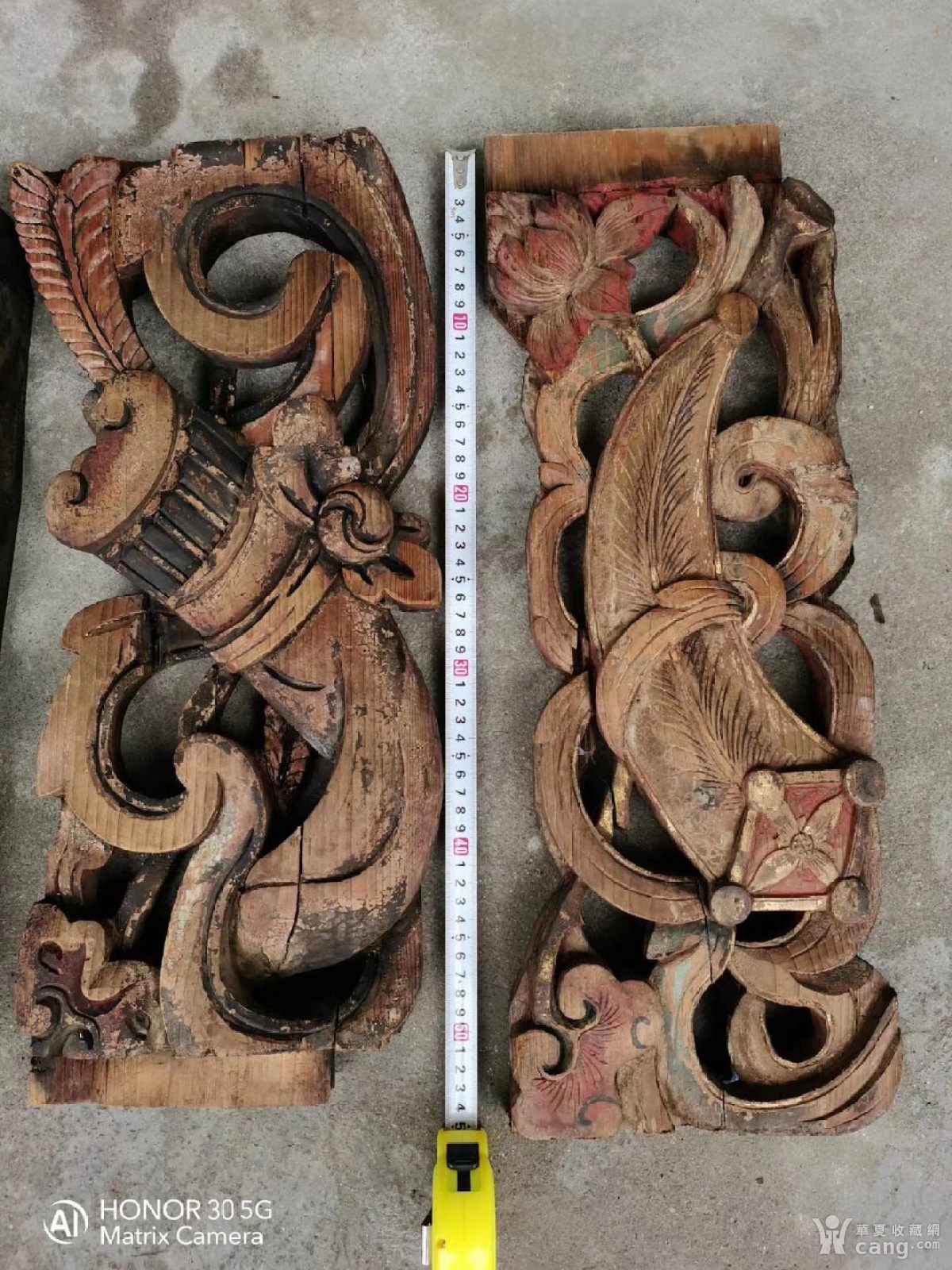 清代木雕八宝7片