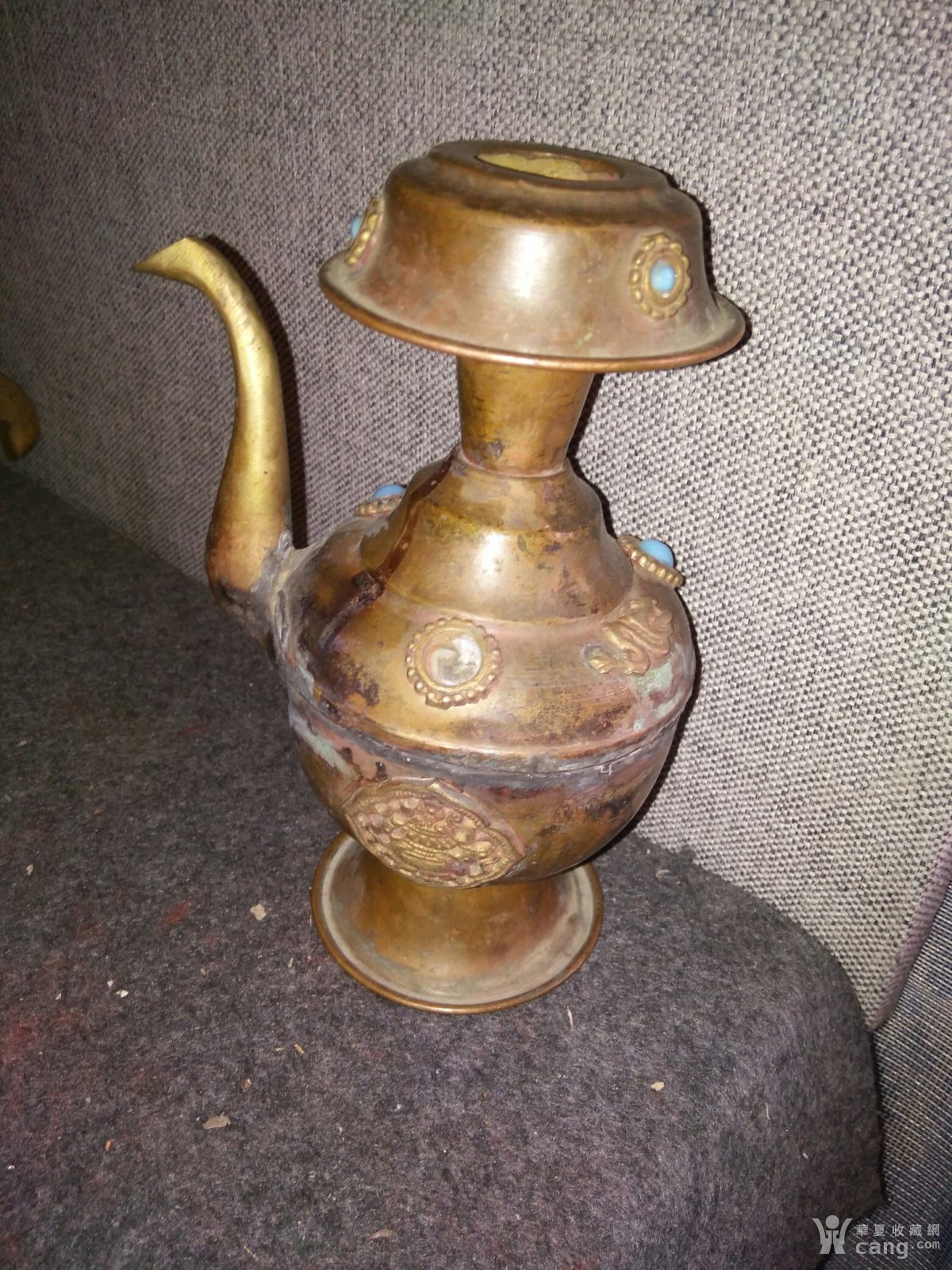 少见精美老铜净水瓶