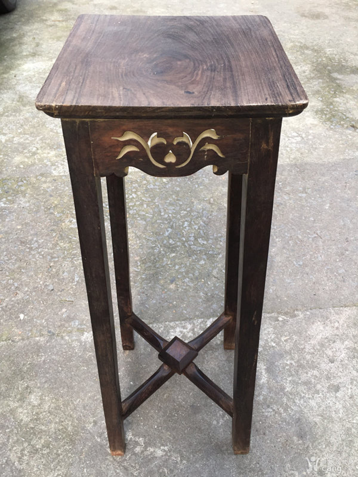 民国老红木酸枝 独板香几花架