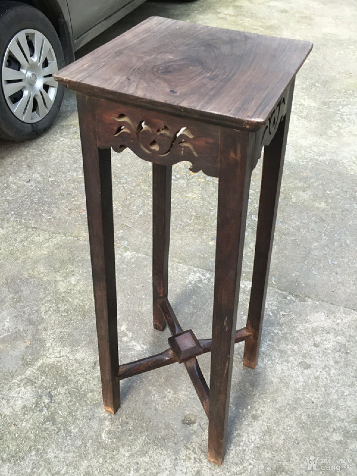 民国老红木酸枝 独板香几花架