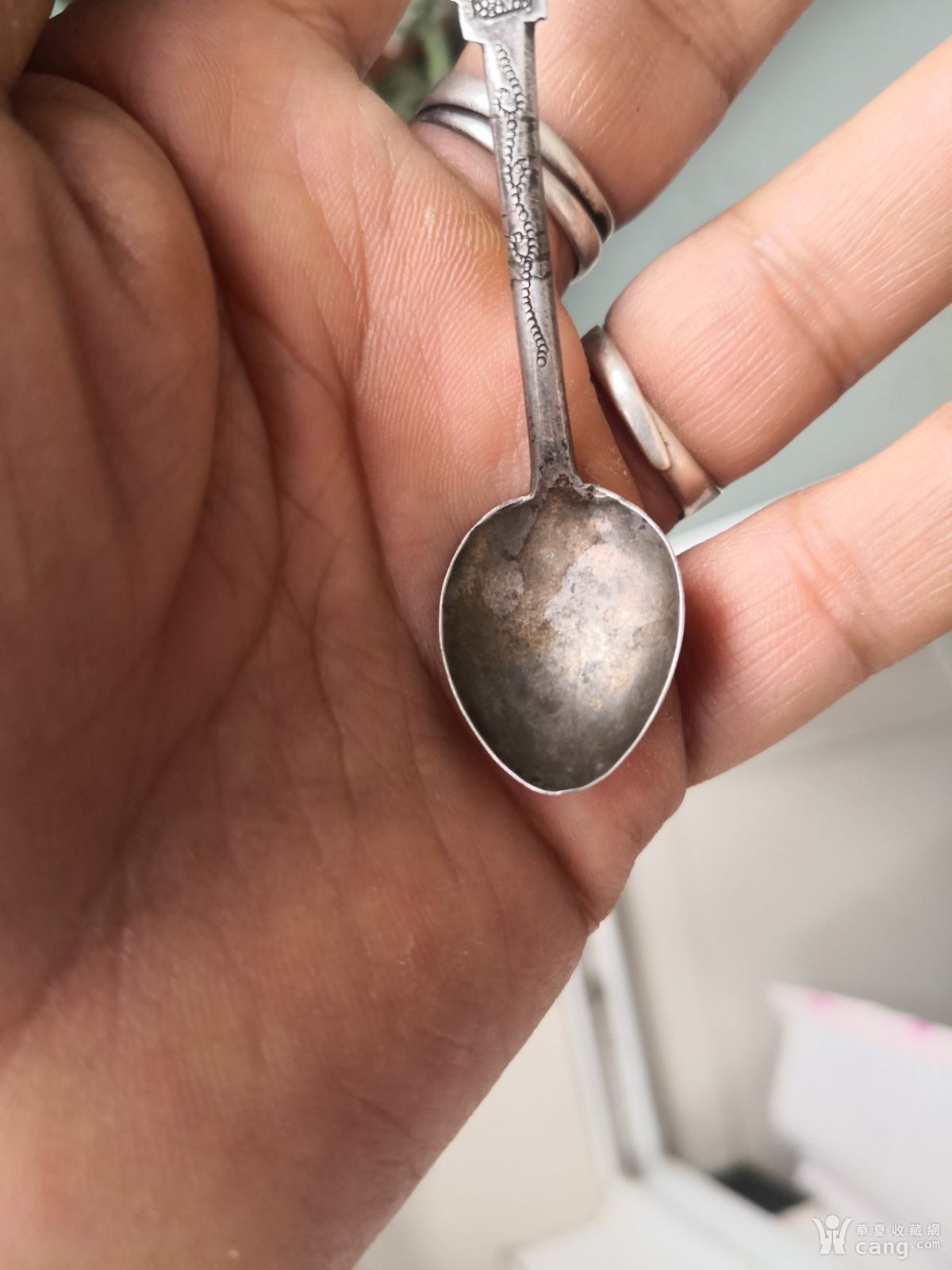 民国文房用银勺子 包老