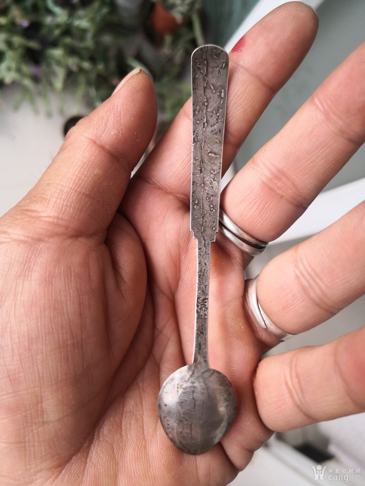民国文房用银勺子 包老