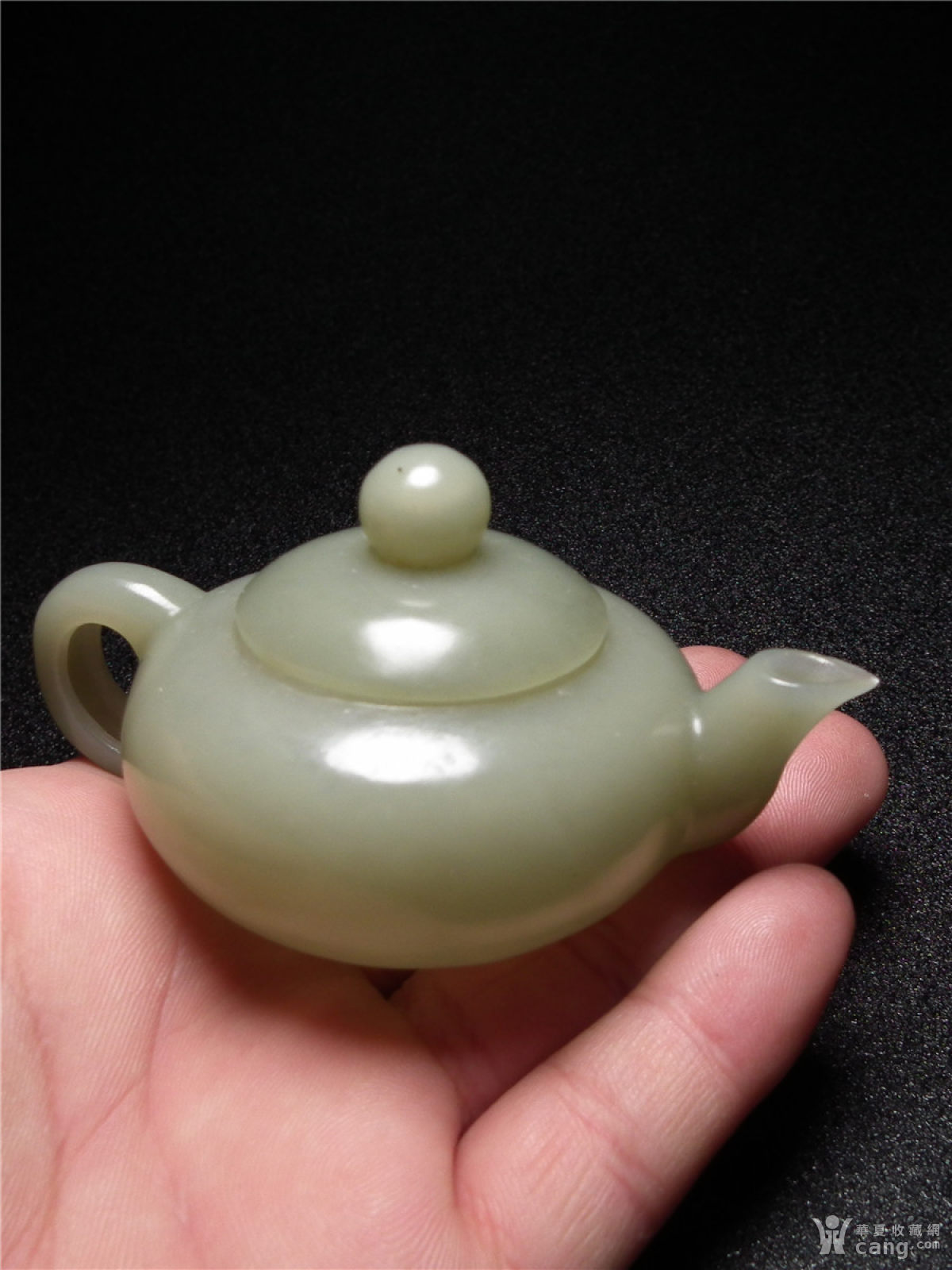 和田青白玉大玉茶壶