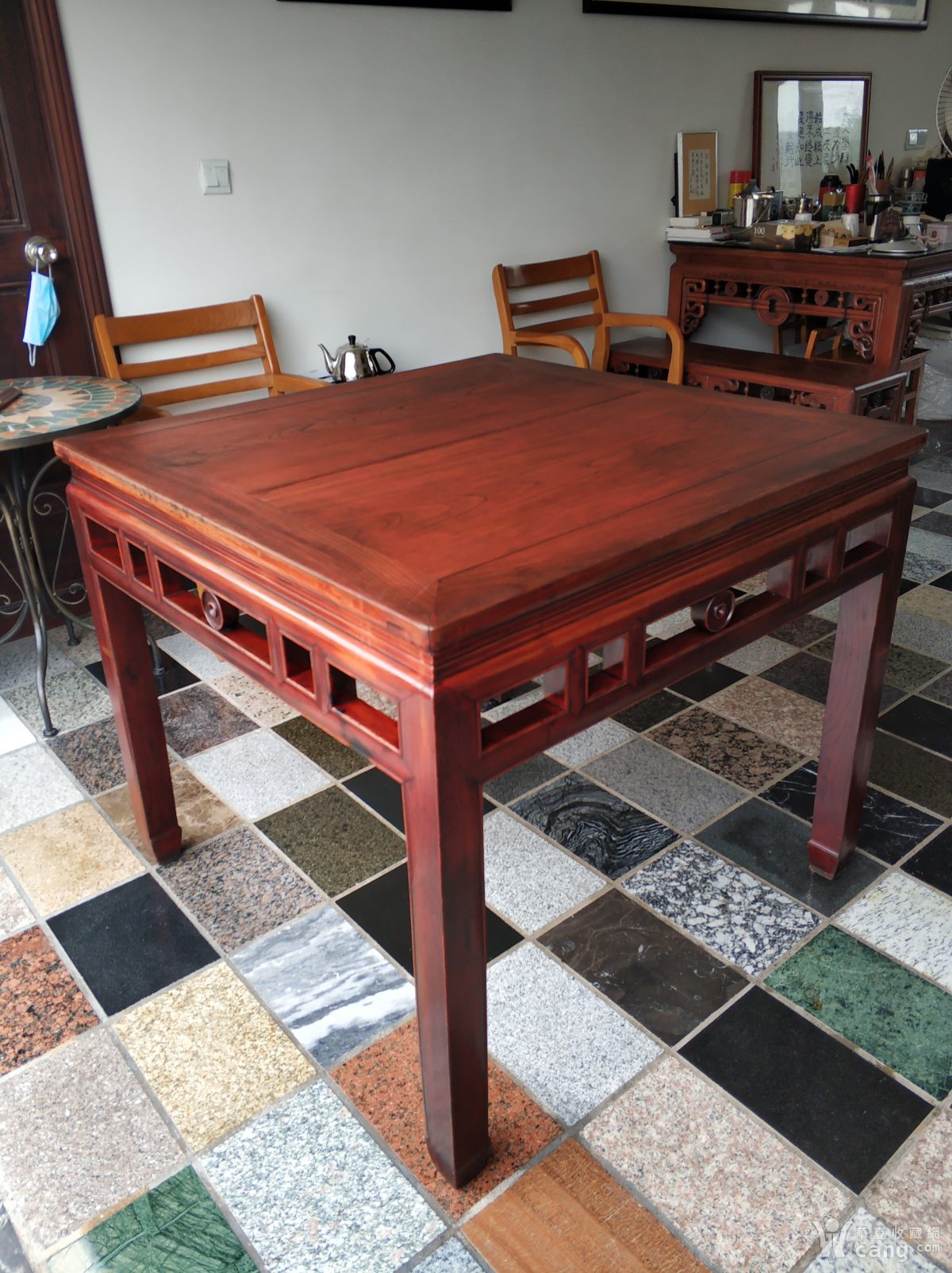 百年老字号永德堂榉木四矮桩八仙桌