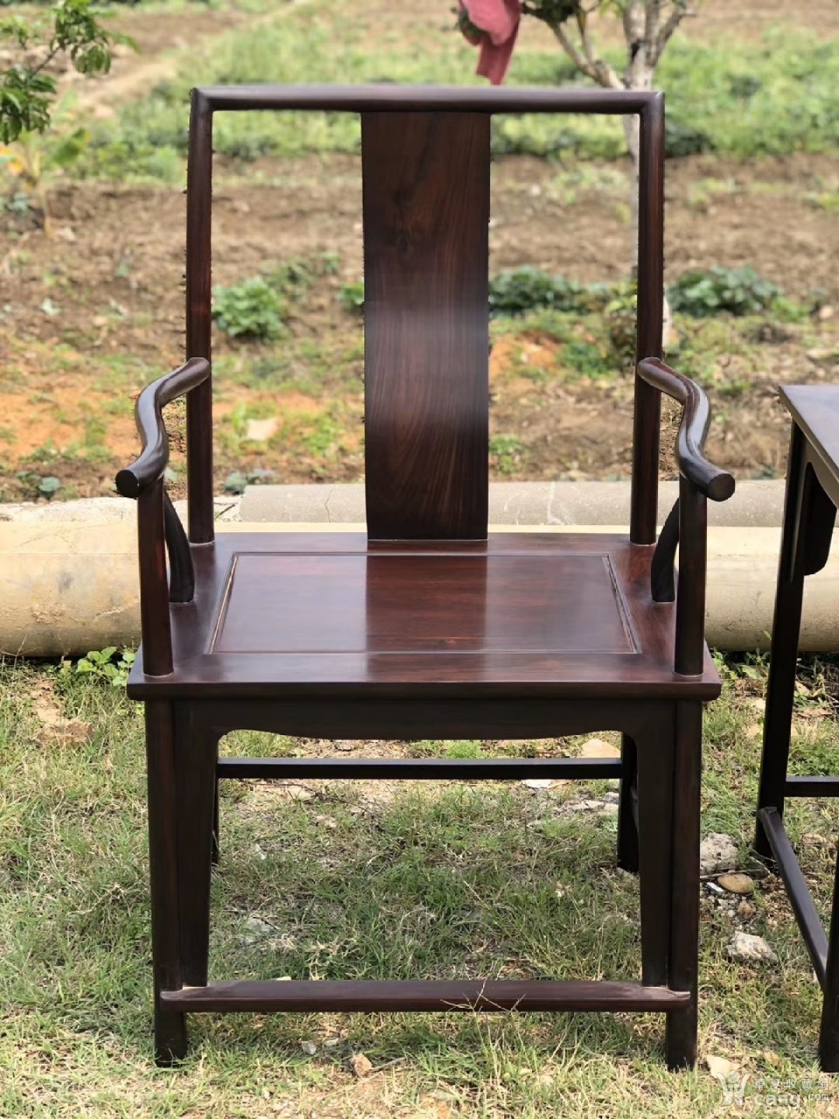 大红酸枝南宫椅三件套