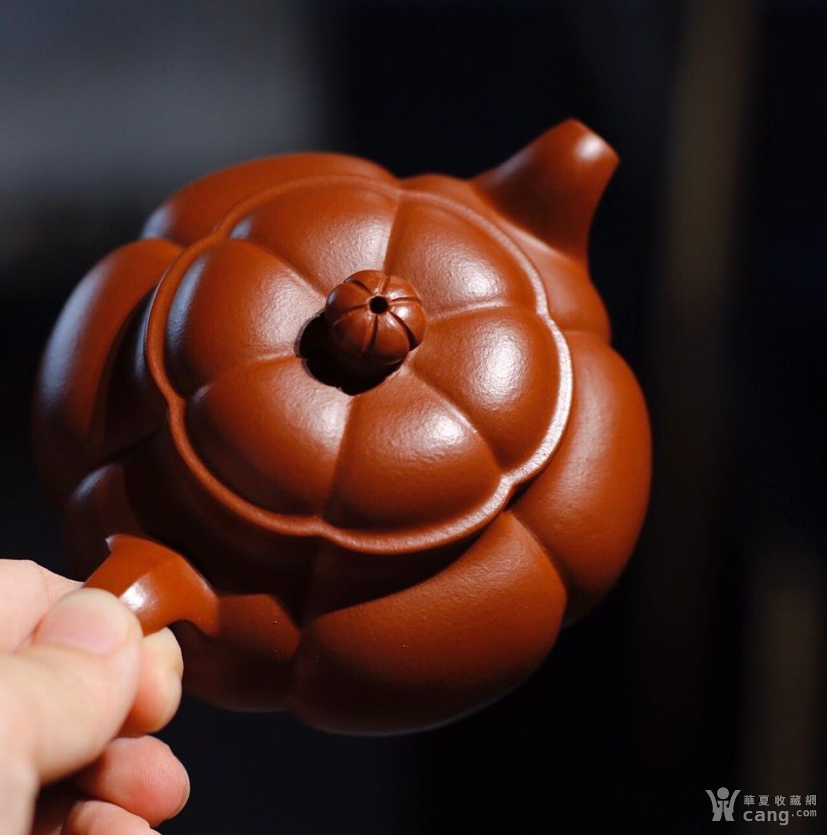 【文玩集市】筋纹海棠 宜兴名家紫砂壶 全手工制作