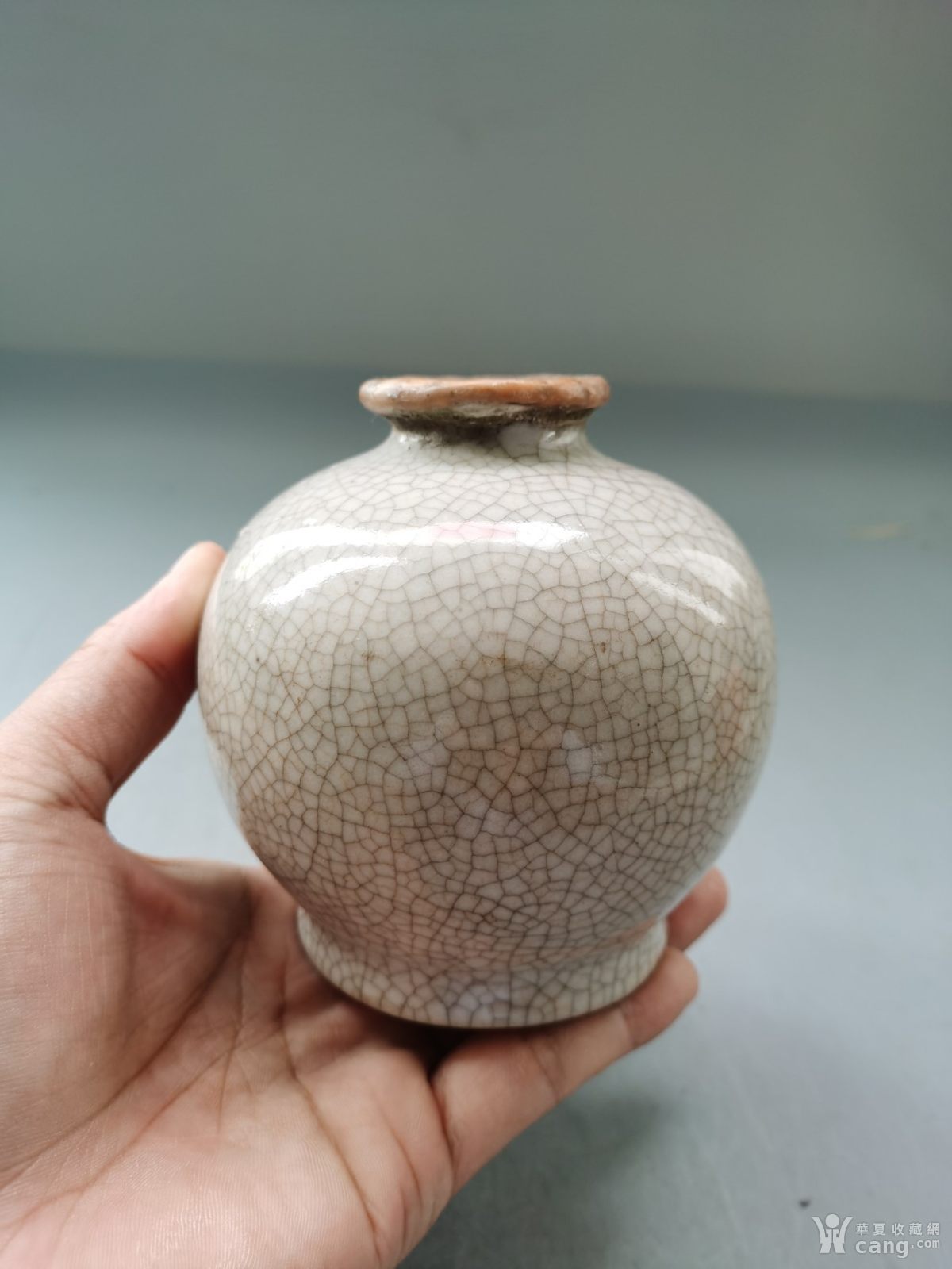 乾隆开片大苹果尊>