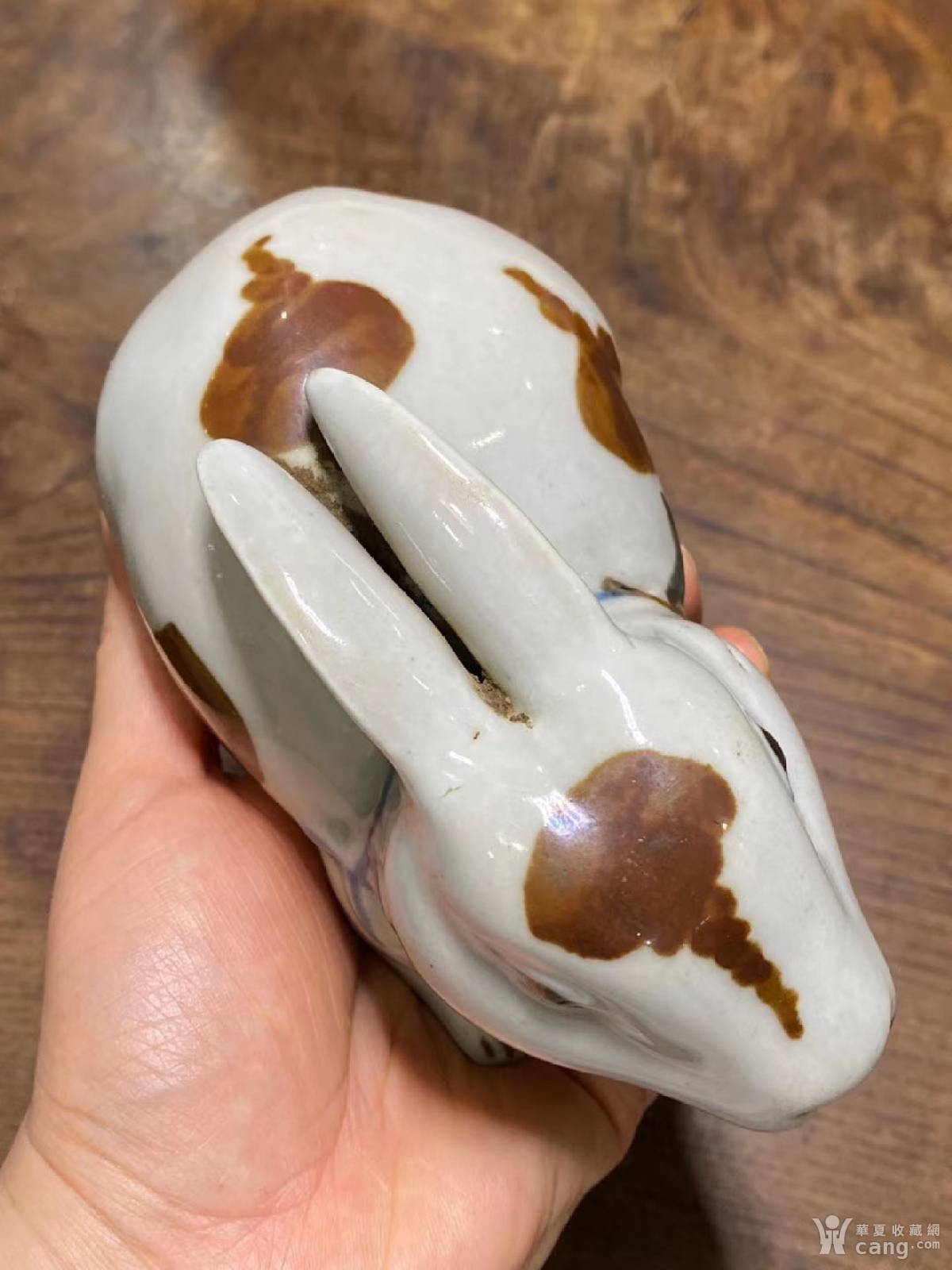 瓷器 民国 晚清民国"生记出"醴陵瓷文房兔子摆件,不议价.