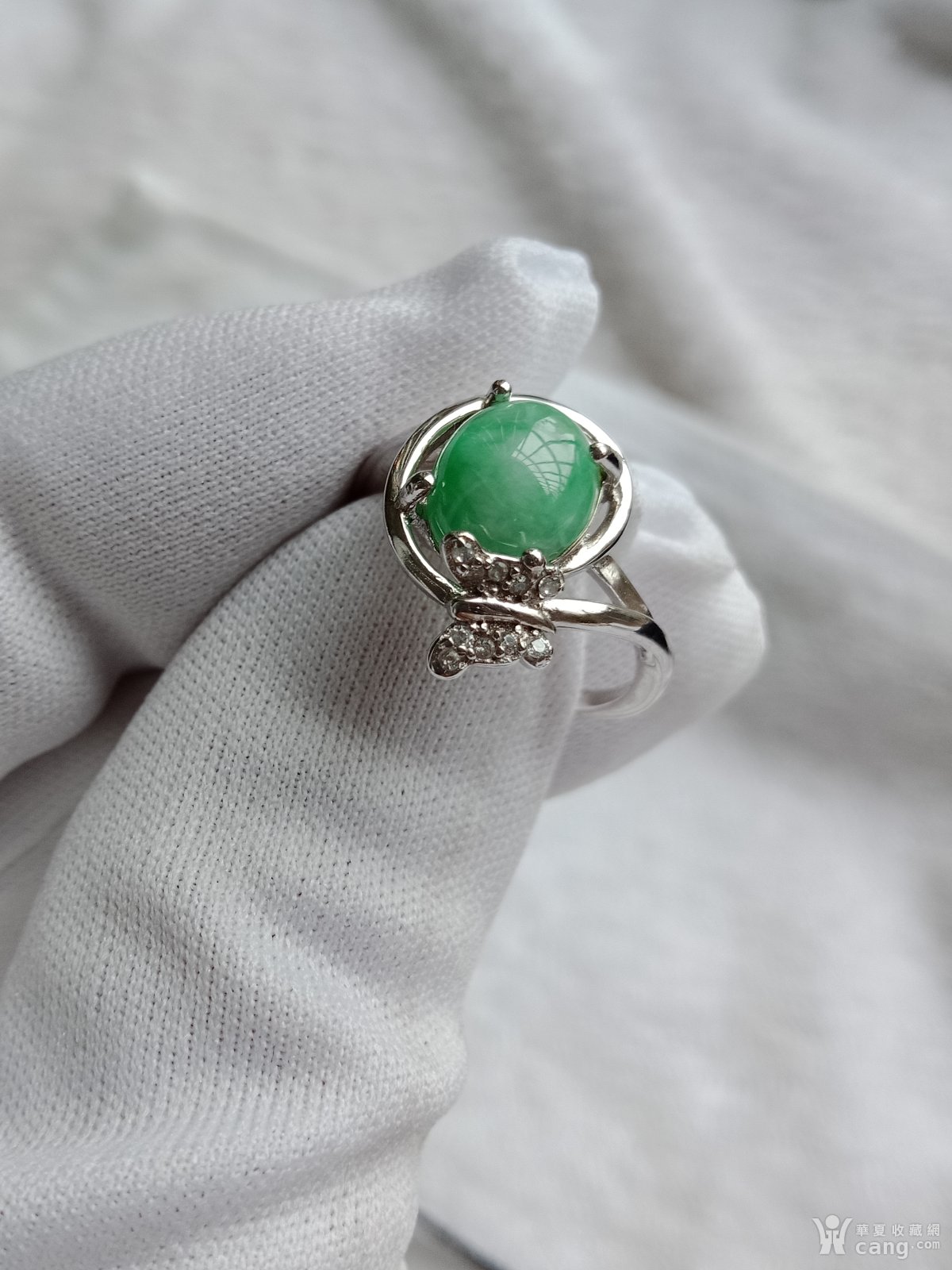 翡翠冰种170-a镶嵌戒指(送证书)