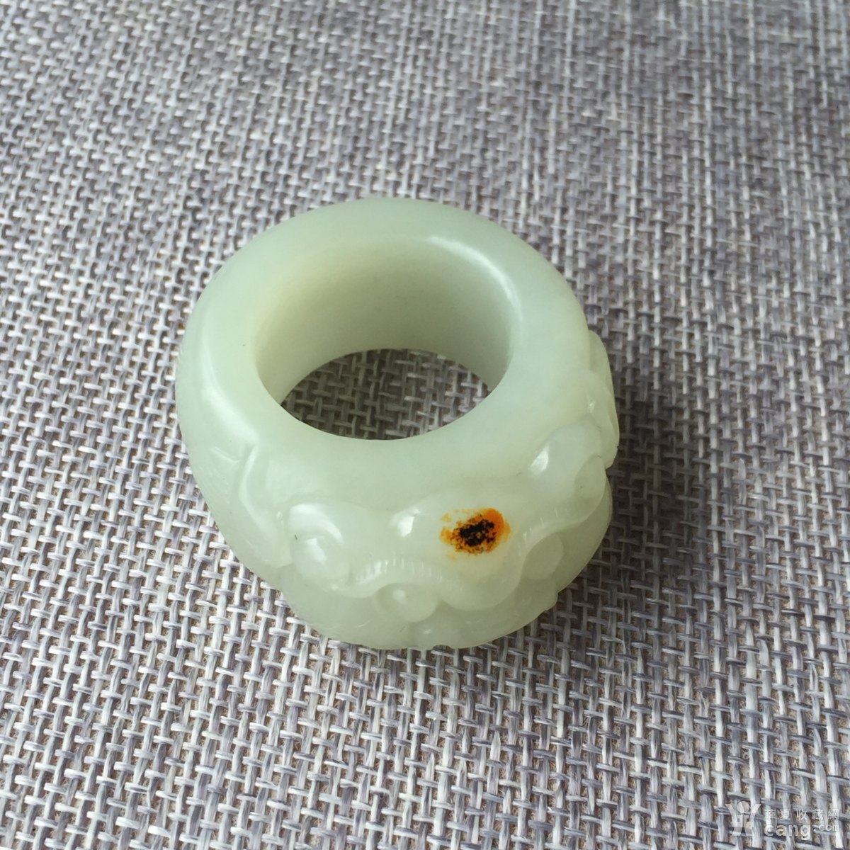 【精品放漏】精品和田玉籽料招财貔貅玉扳指