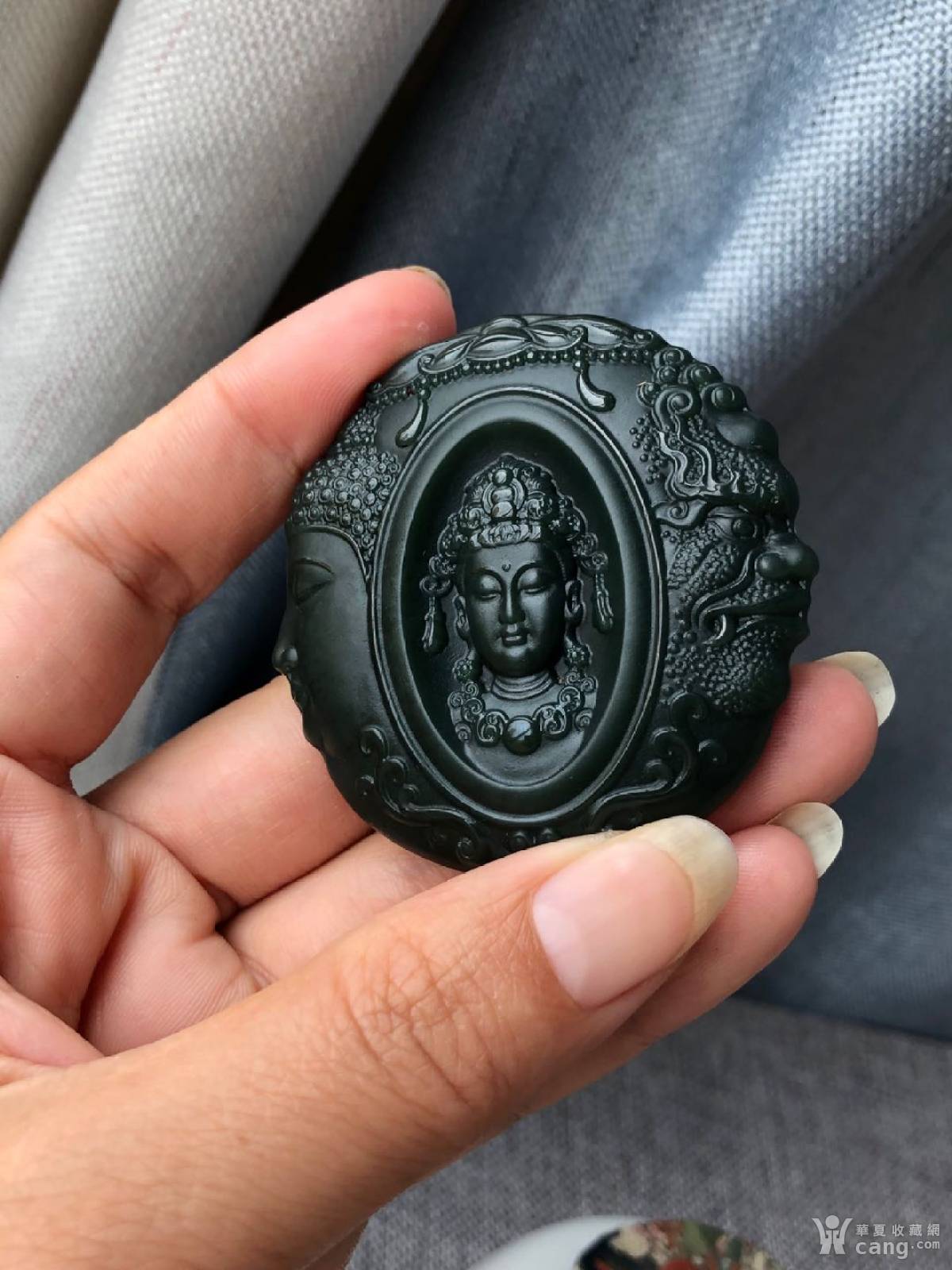 【珍宝翡翠】精品天然玉石和田玉青玉一念之间挂件