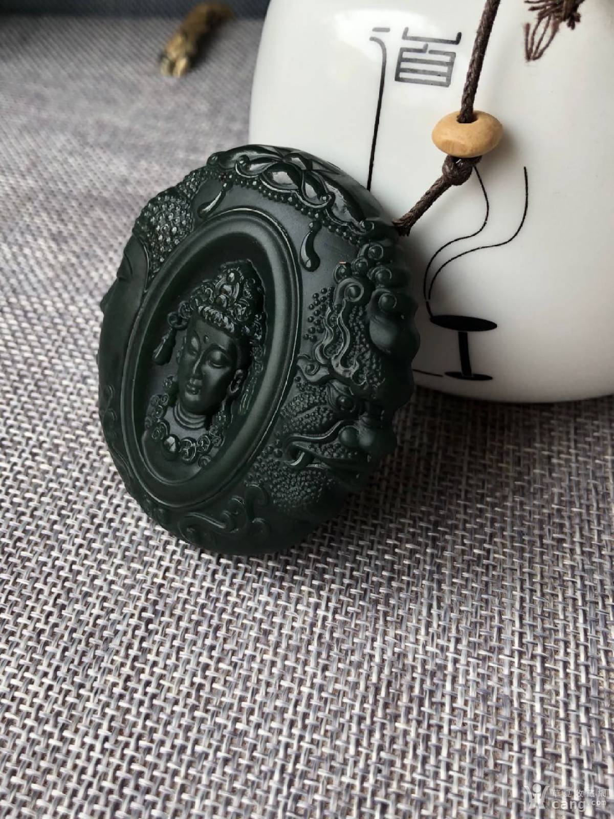 【珍宝翡翠】精品天然玉石和田玉青玉一念之间挂件