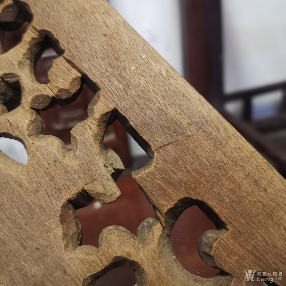 清代楠木人物镂空花板