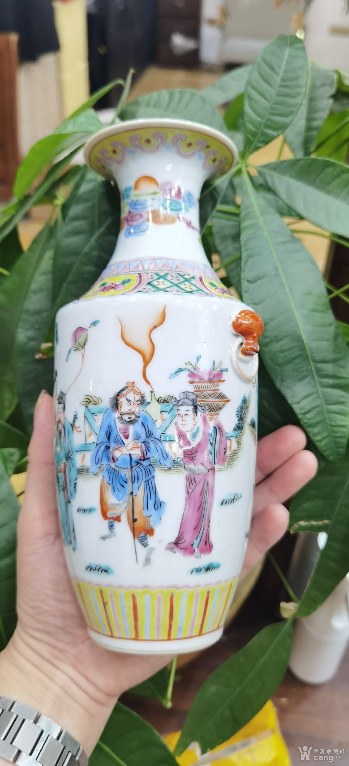 瓷器 清 清光绪粉彩八仙人物瓶