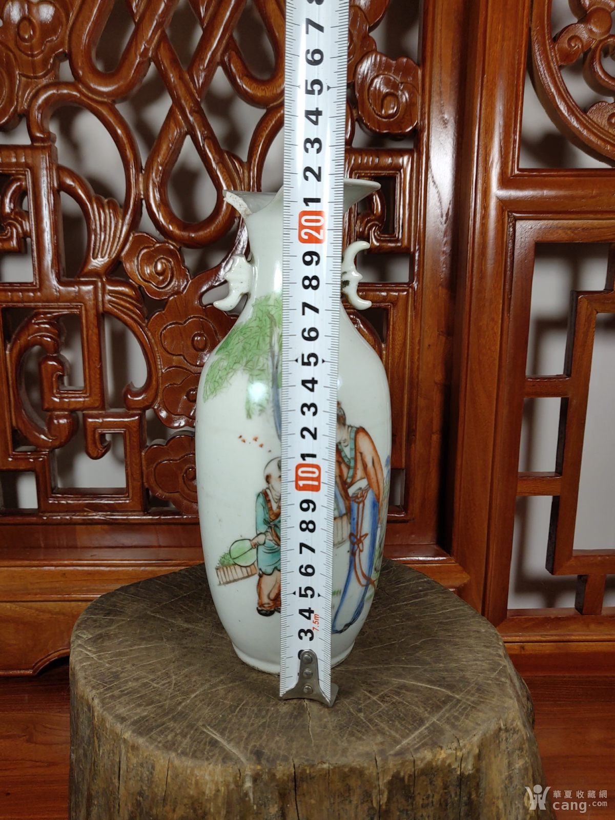 瓷器 民国 民国名家生东华粉彩人物尺瓶花瓶 支持老货,不怕价比价就怕