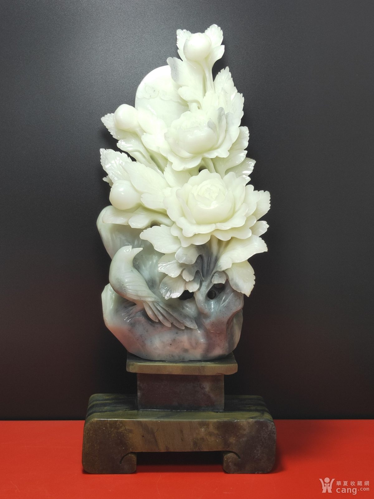 精品芙蓉玉花开富贵摆件(kkaawqsh)