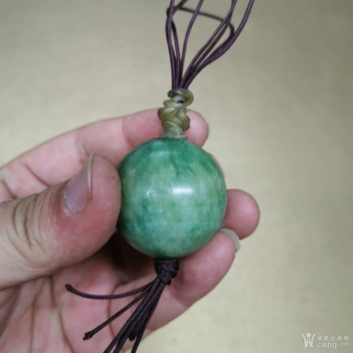 清代翡翠珠子官帽珠