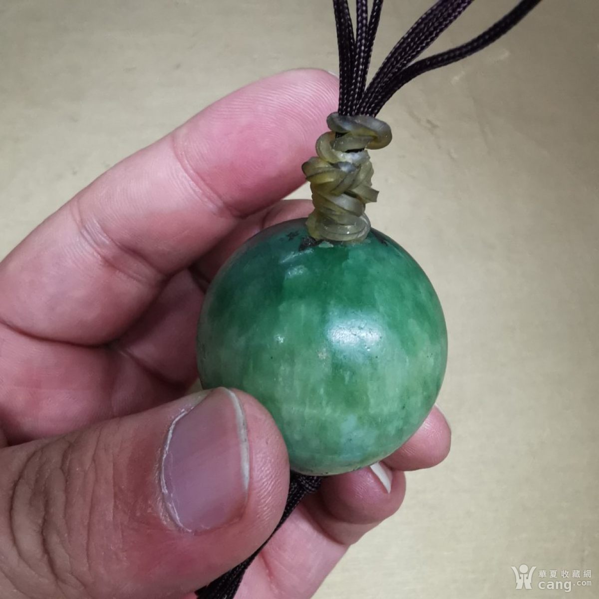 清代翡翠珠子官帽珠