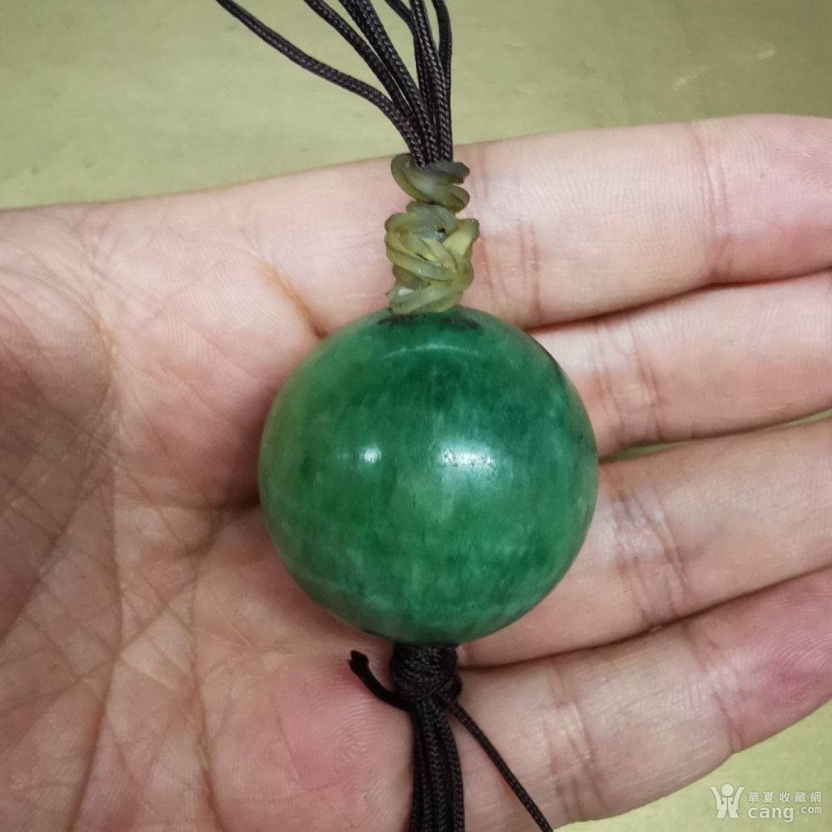 清代翡翠珠子官帽珠