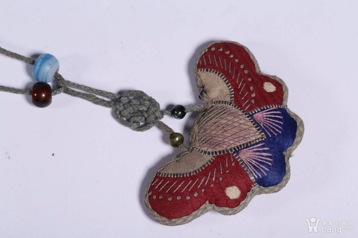 清代蜀绣扇套 总长41厘米