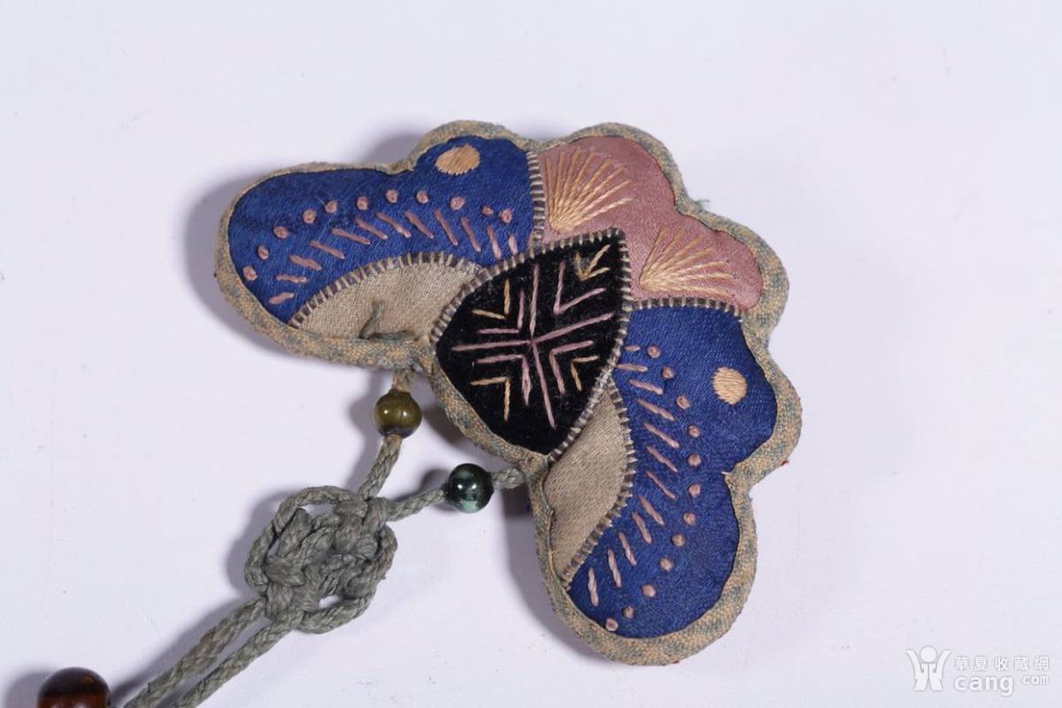 清代蜀绣扇套 总长41厘米