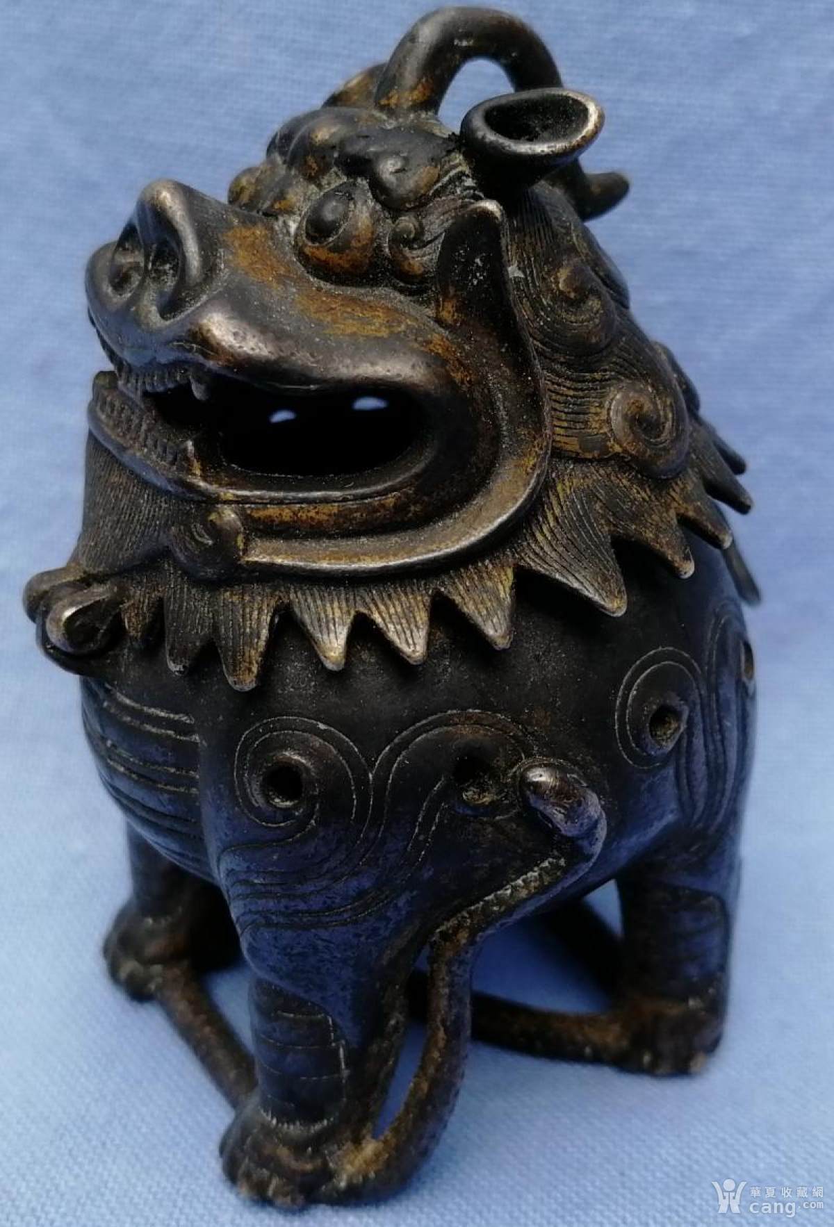 清代铜瑞兽香炉香熏炉茶宠文房用小熏炉古玩杂项收藏