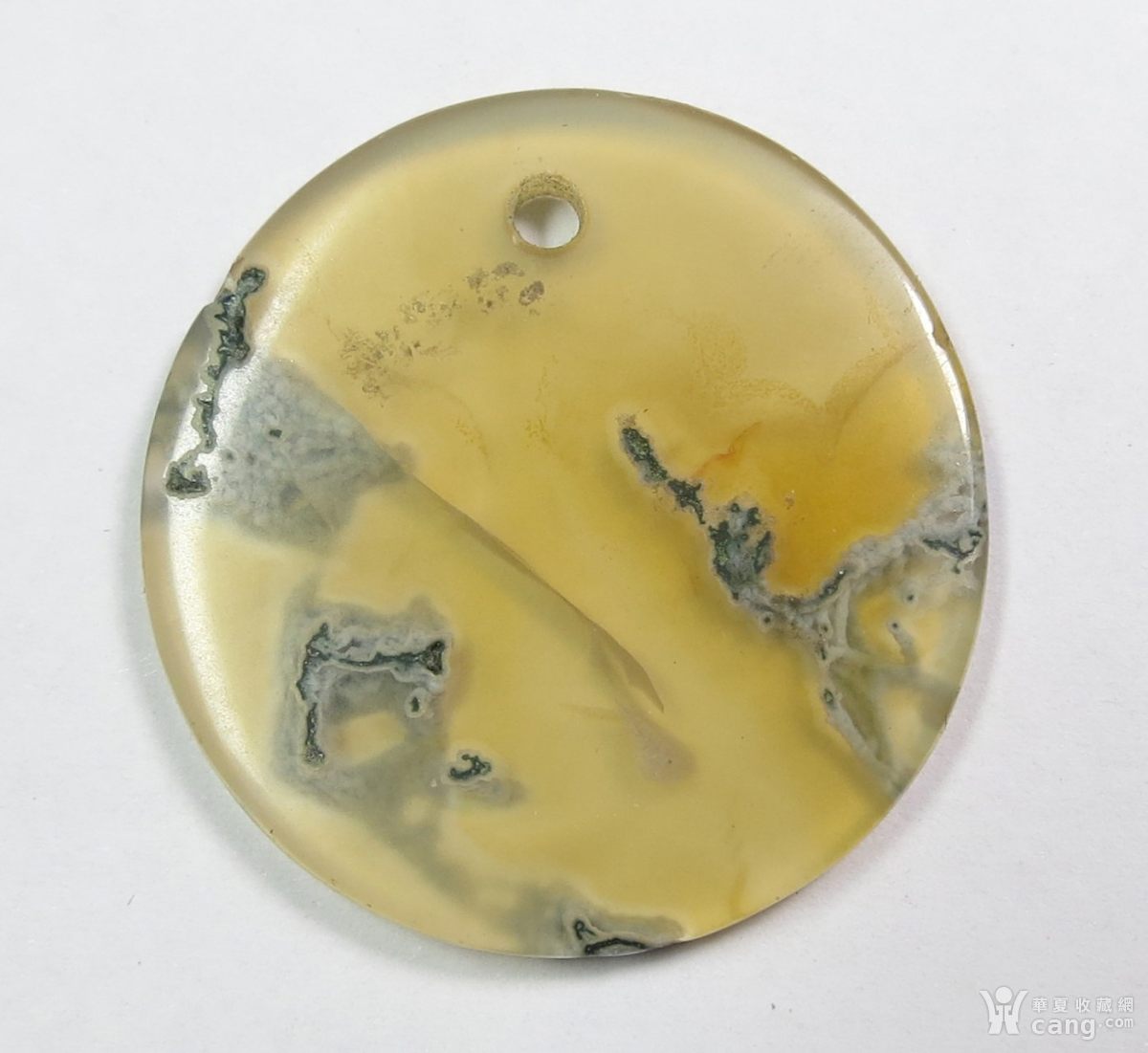 玉片2枚:自然海藻纹