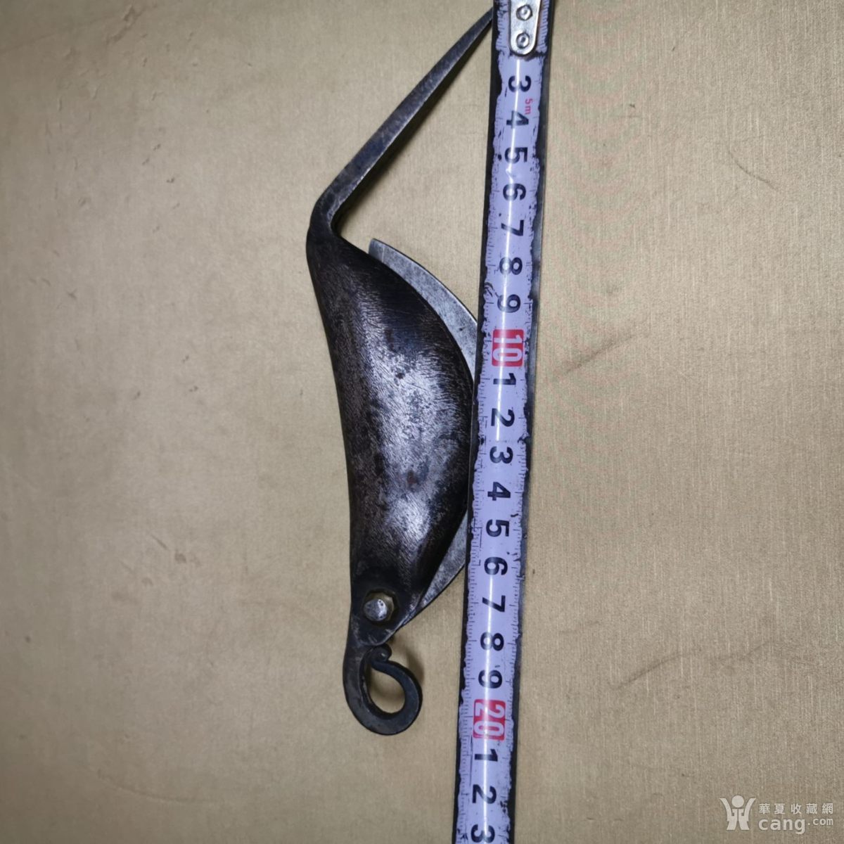 清代民国老鱼刀鱼形铁质刀马车刀子赶车赶脚马车工具一把超大鱼刀