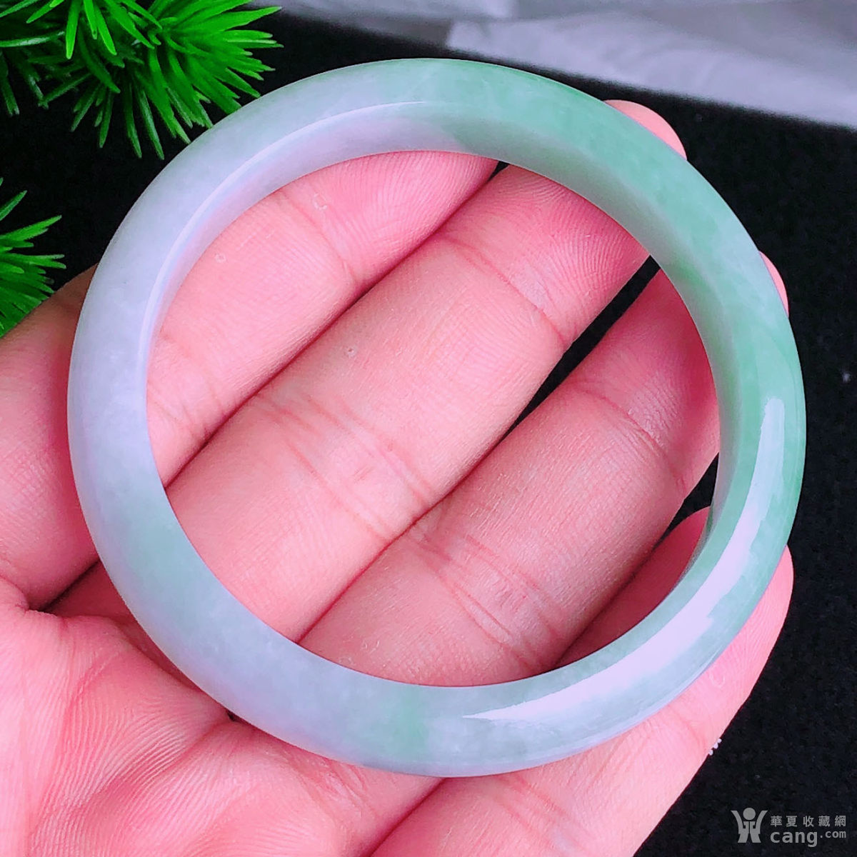 4mm 冰糯种宽边手镯44.40