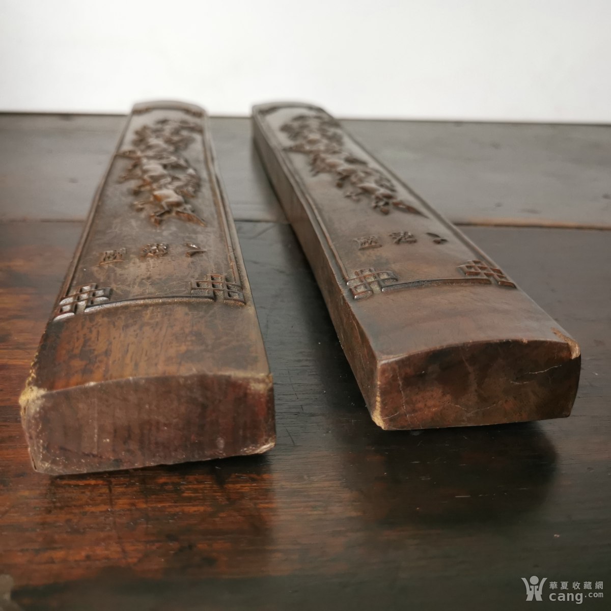 木雕镇尺一对木镇纸臂搁文房用品收藏古玩老物件雕工精美