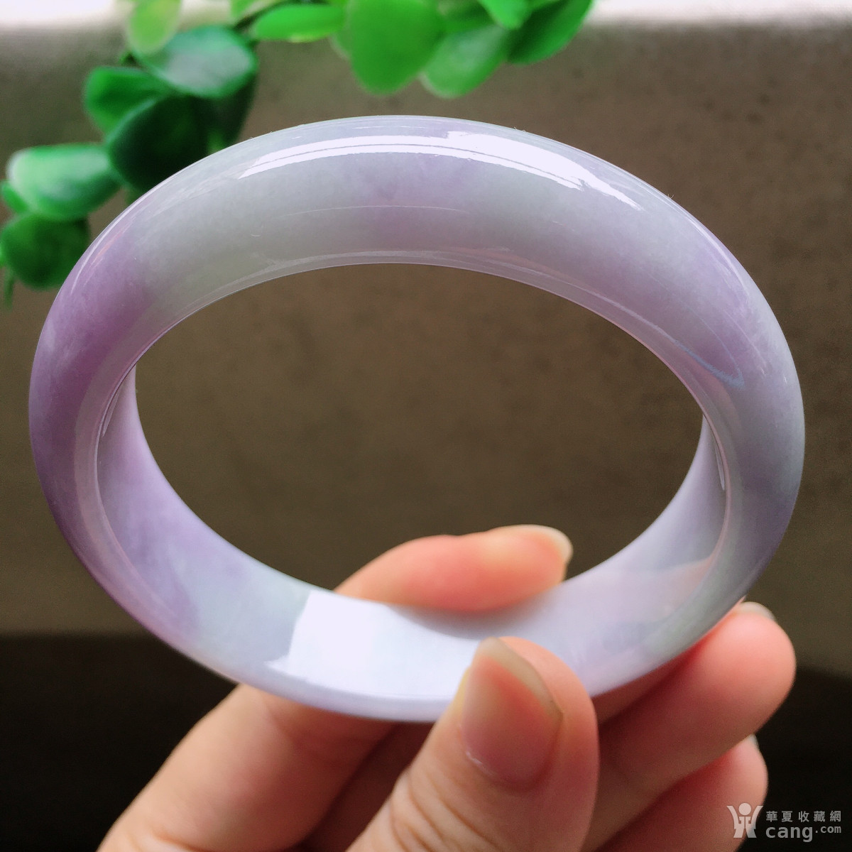 天然翡翠a货老坑正圈玉手镯冰糯种紫罗兰水润玉镯子
