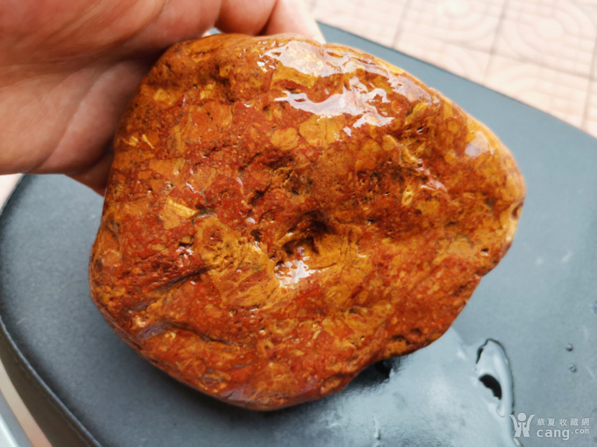 江西名贵红蜡石一块_地摊交易_华夏收藏网