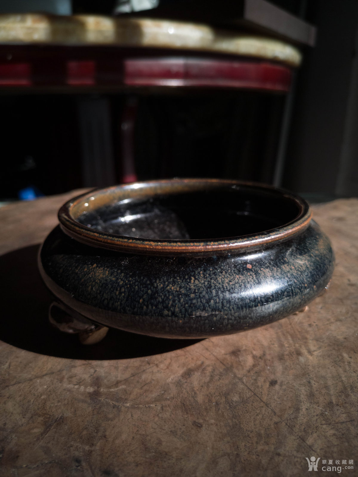 黑釉瓷香炉