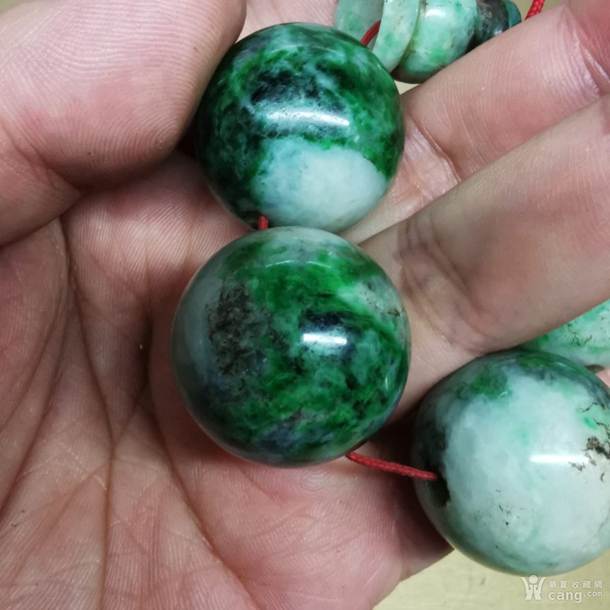 清代翡翠珠子官帽珠翡翠朝珠