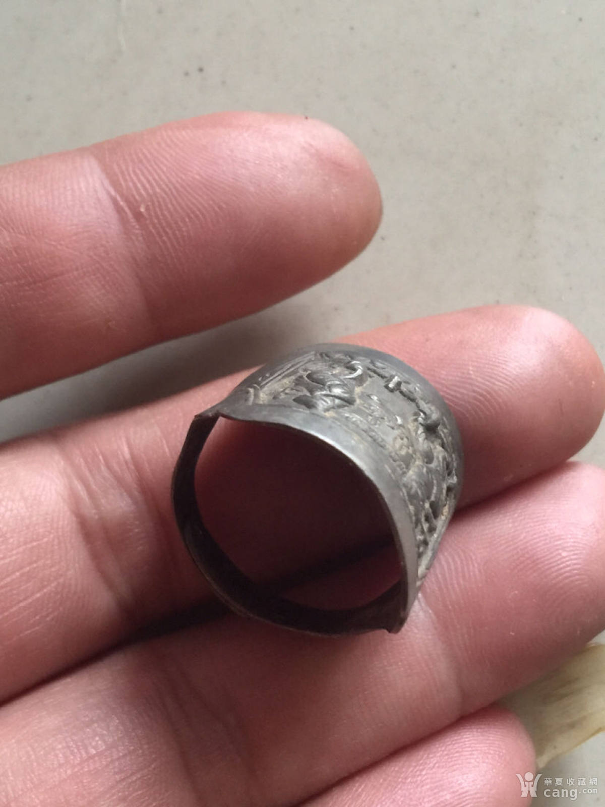 清代人物故事银戒指