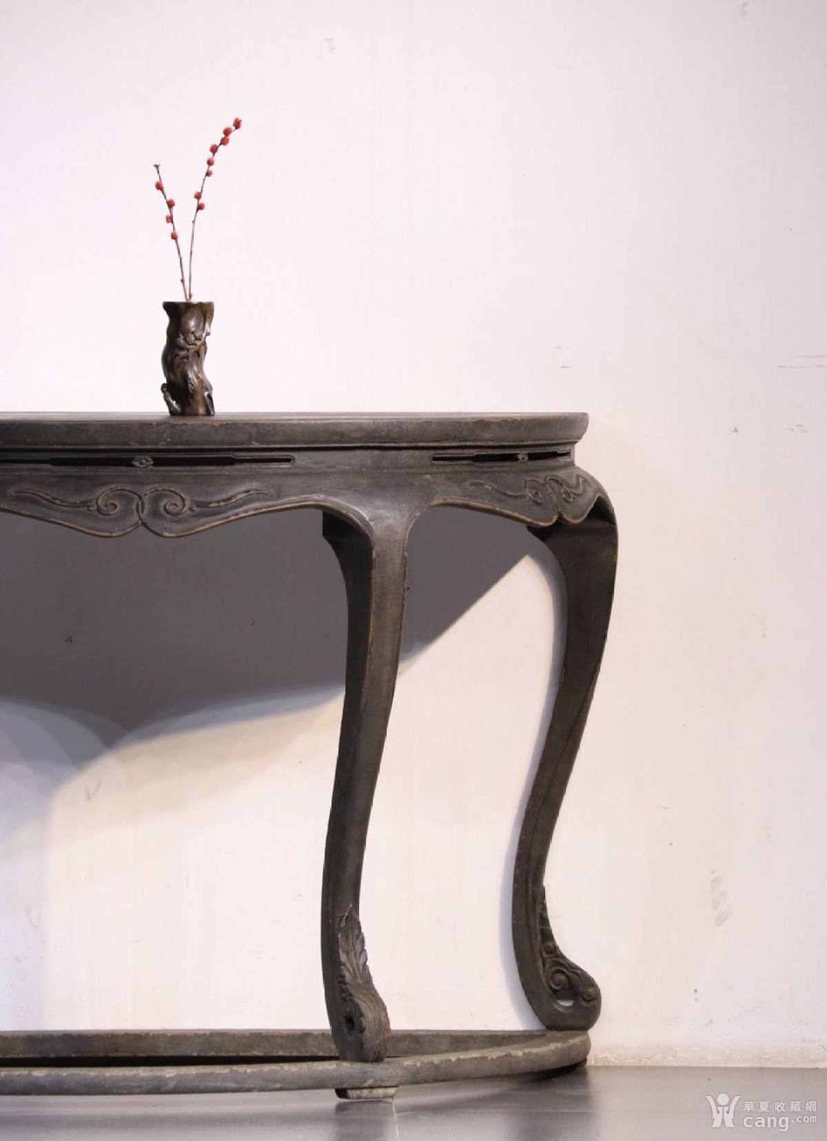 漆木家具之……大漆半圆桌 榆木