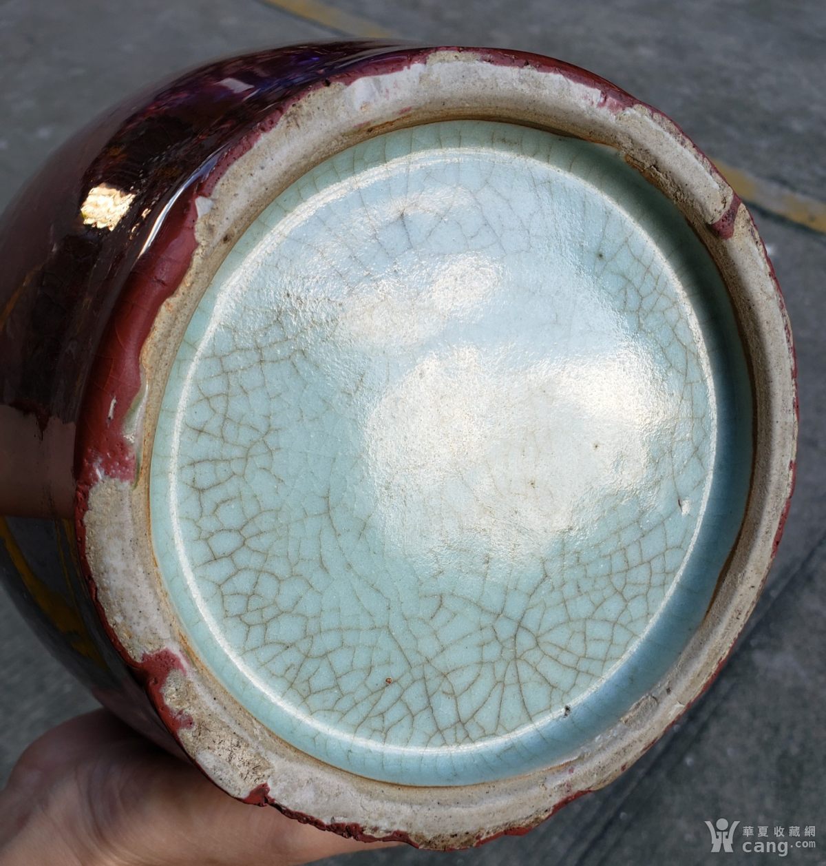 清代中期 乾隆/嘉庆 钧红 窑变釉 大纸槌瓶