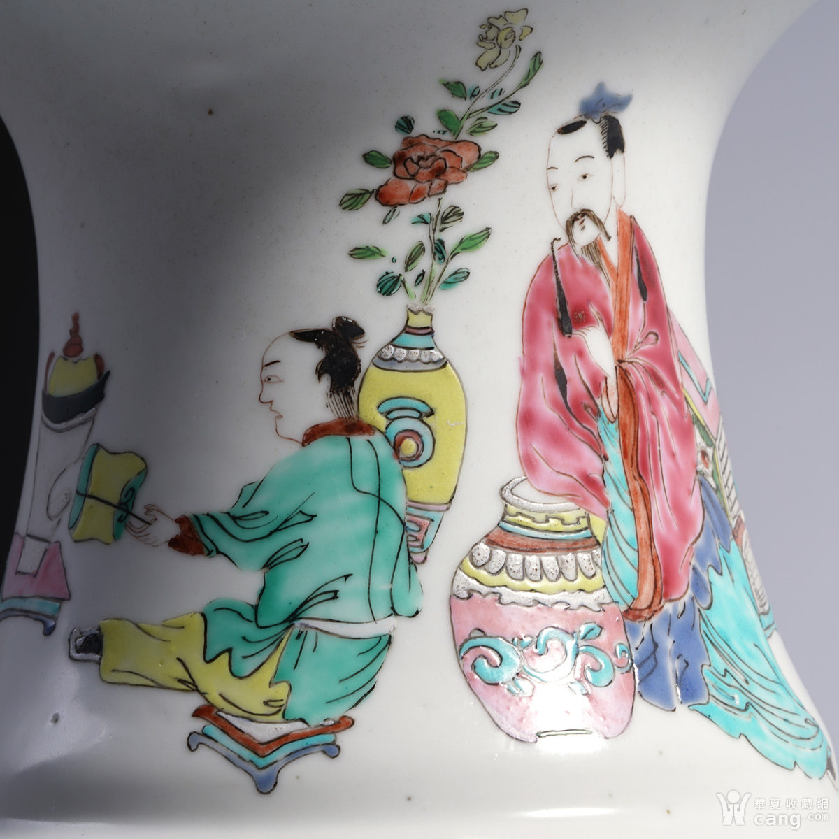 清雍正 粉彩五老观太极图盘口尊 - 清 - 瓷器 - 华夏收藏网