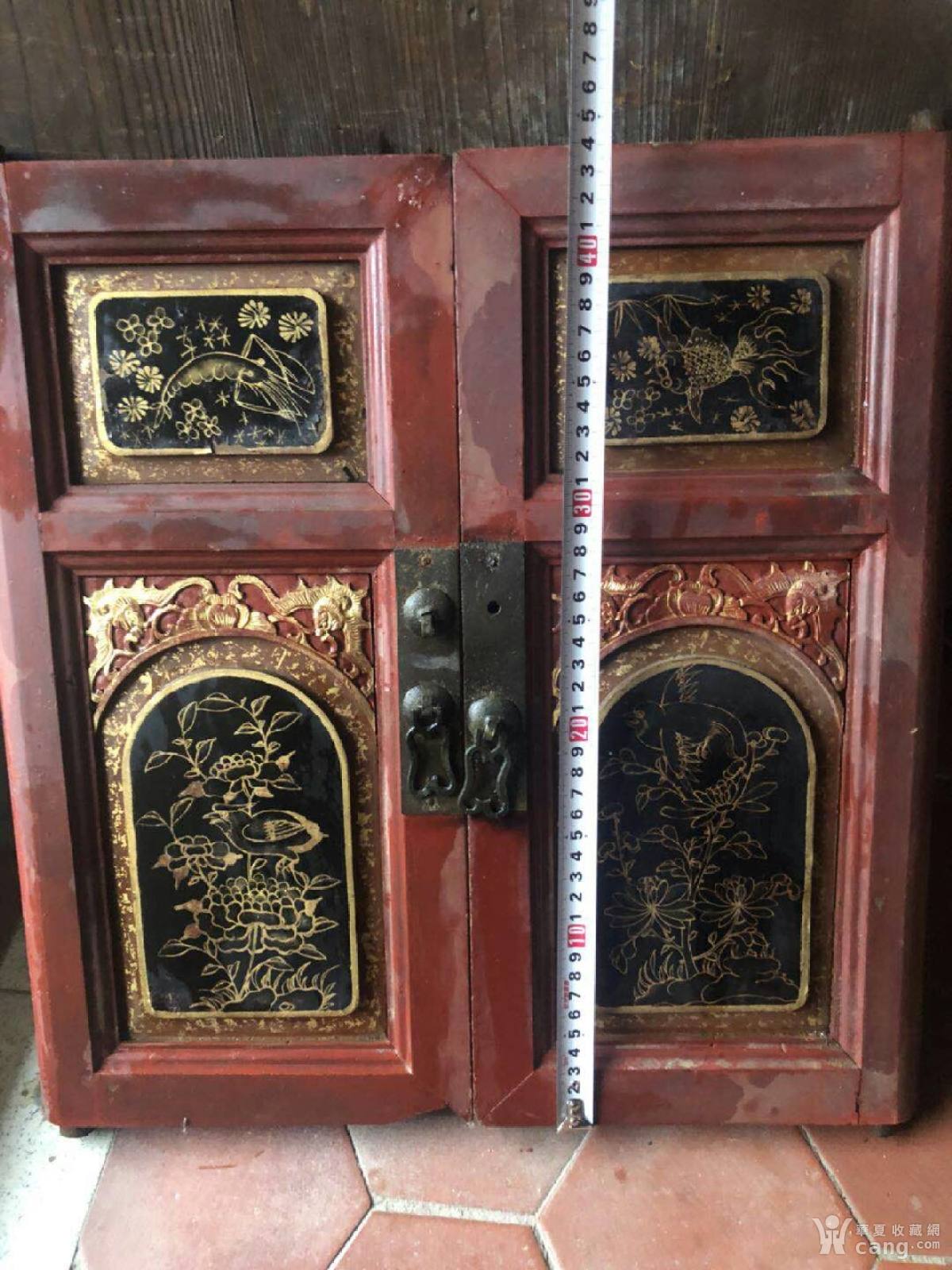 精美描金小柜门1对