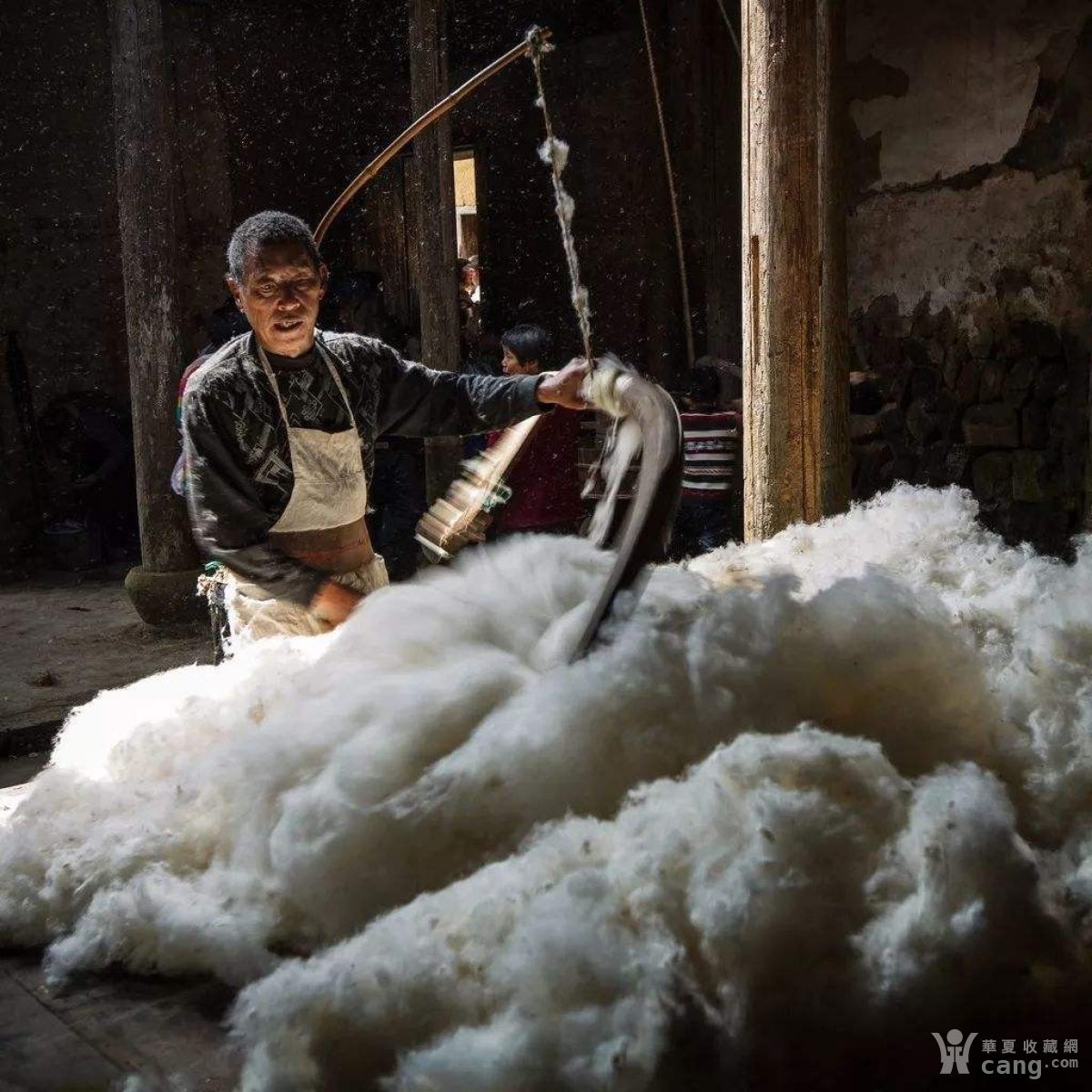 民国弹棉花师傅座凳