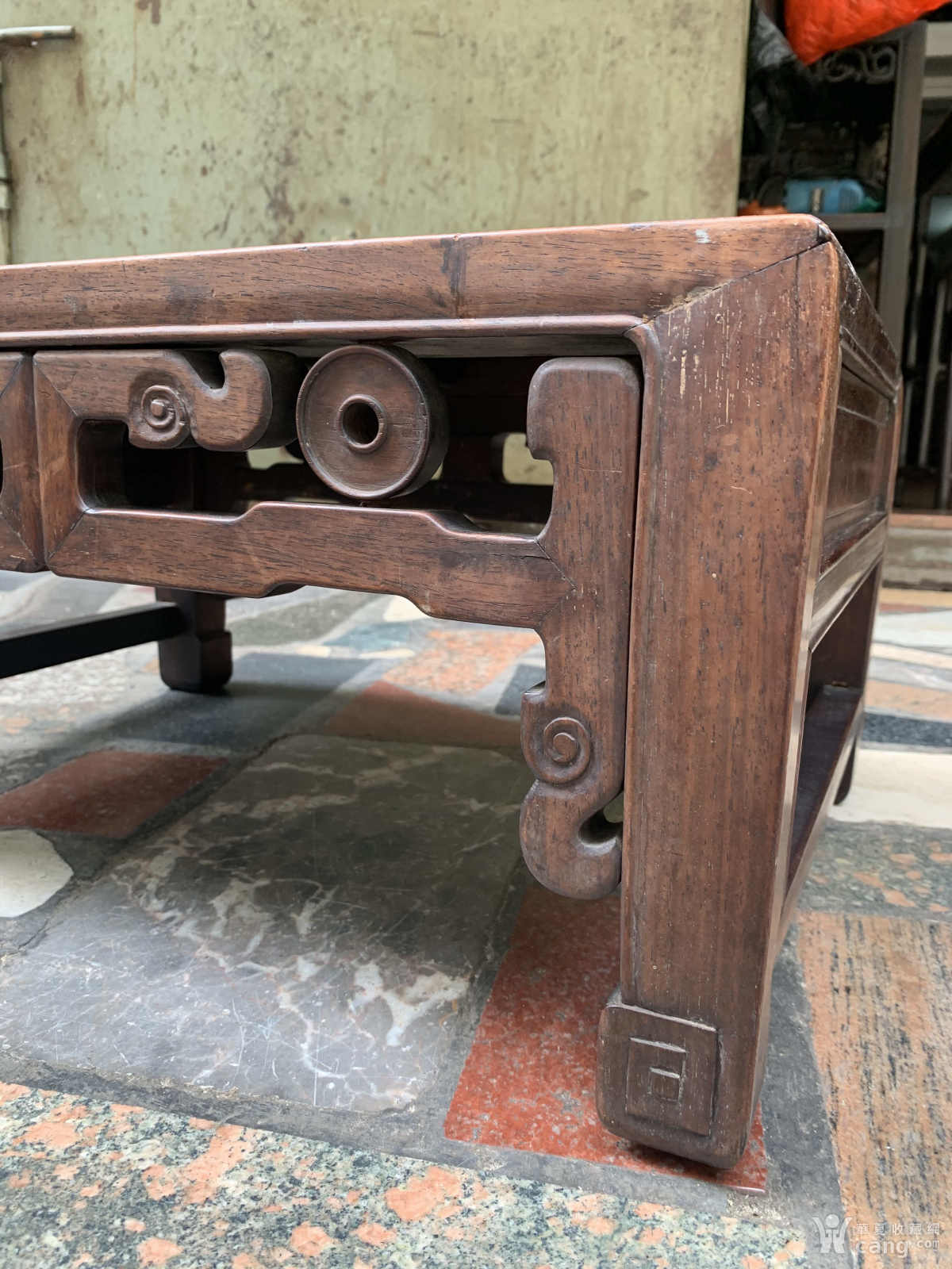 清代老红木酸枝 苏作炕桌几