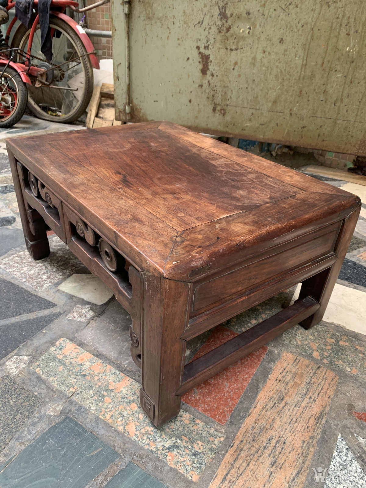 清代老红木酸枝 苏作炕桌几