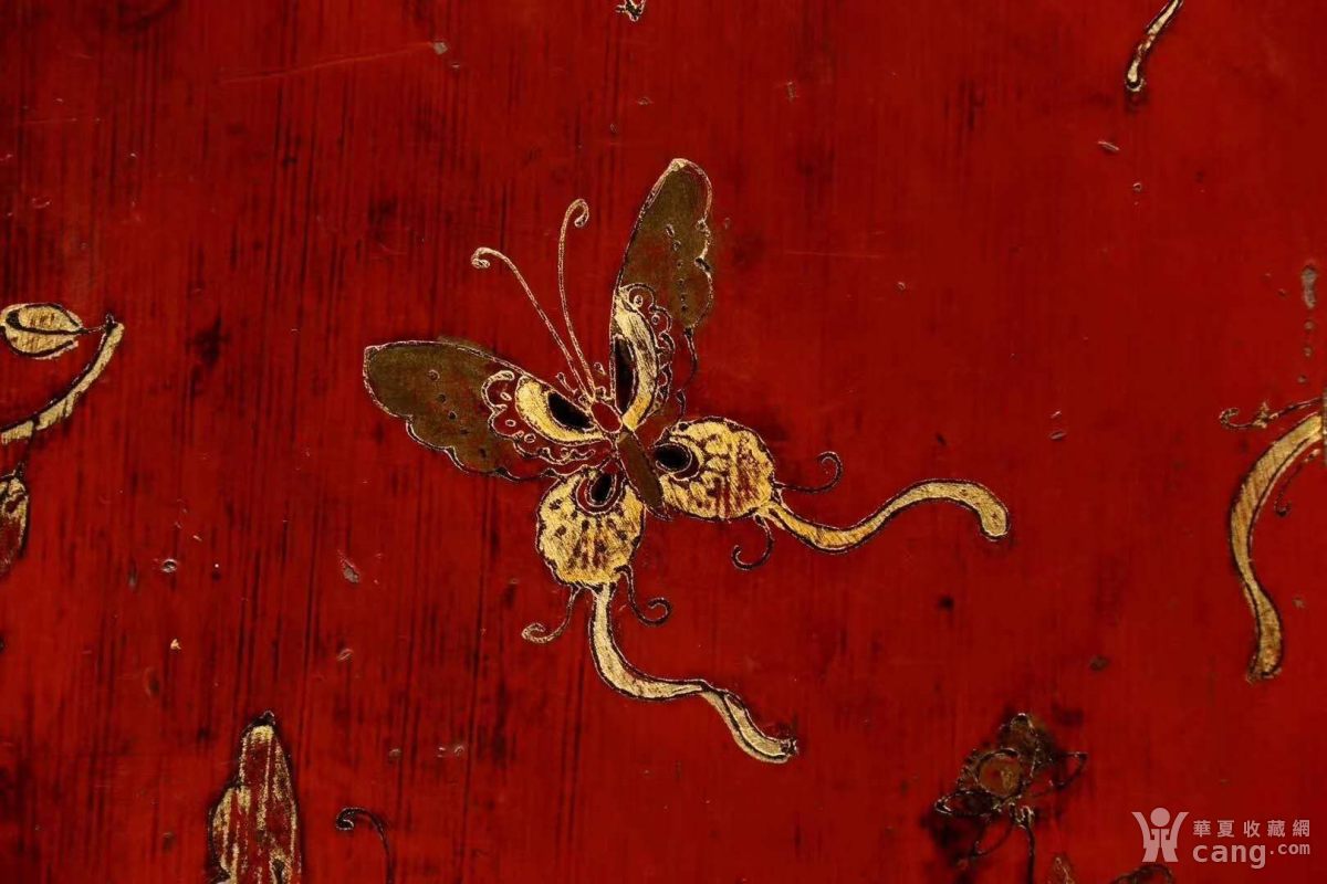 朱红漆描金经柜