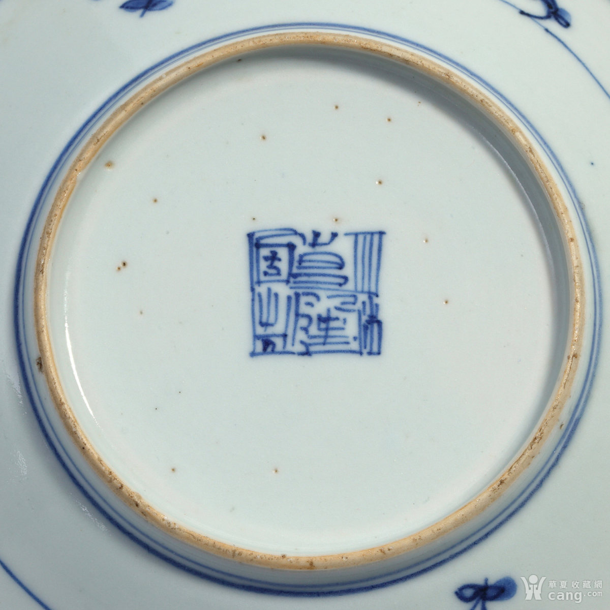清乾隆 青花缠枝莲纹盘一对 - 清 - 瓷器 - 华夏收藏网