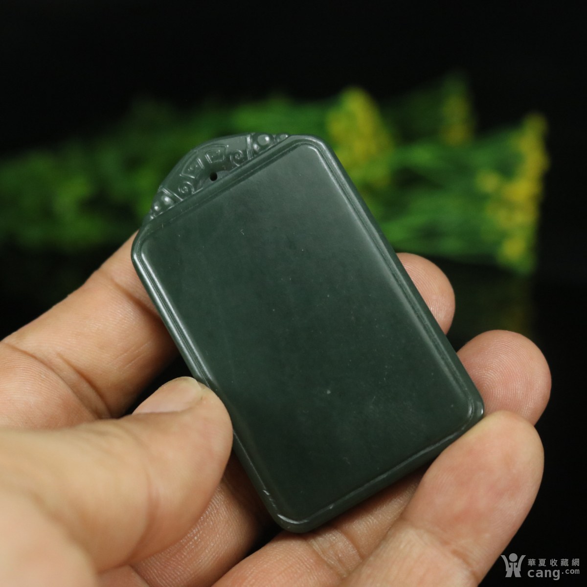 新疆和田玉青玉~平安无事~牌子,有权威鉴定证书!