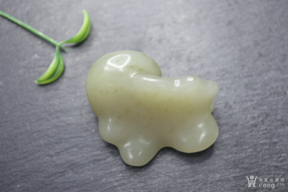民国天然玉器 和田玉蜗牛 摆件件 h2006018