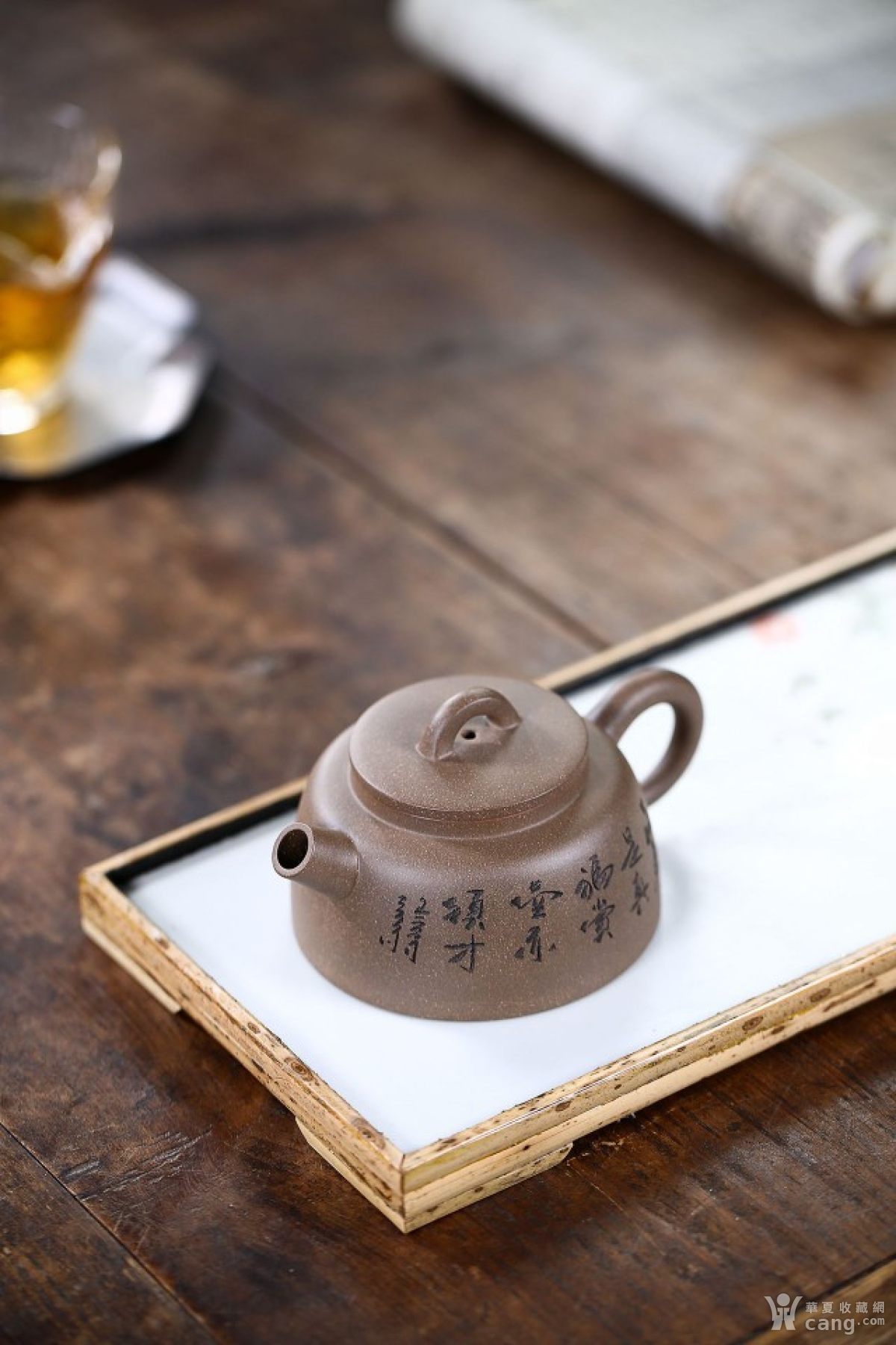 宜兴紫砂段泥炮嘴德钟壶