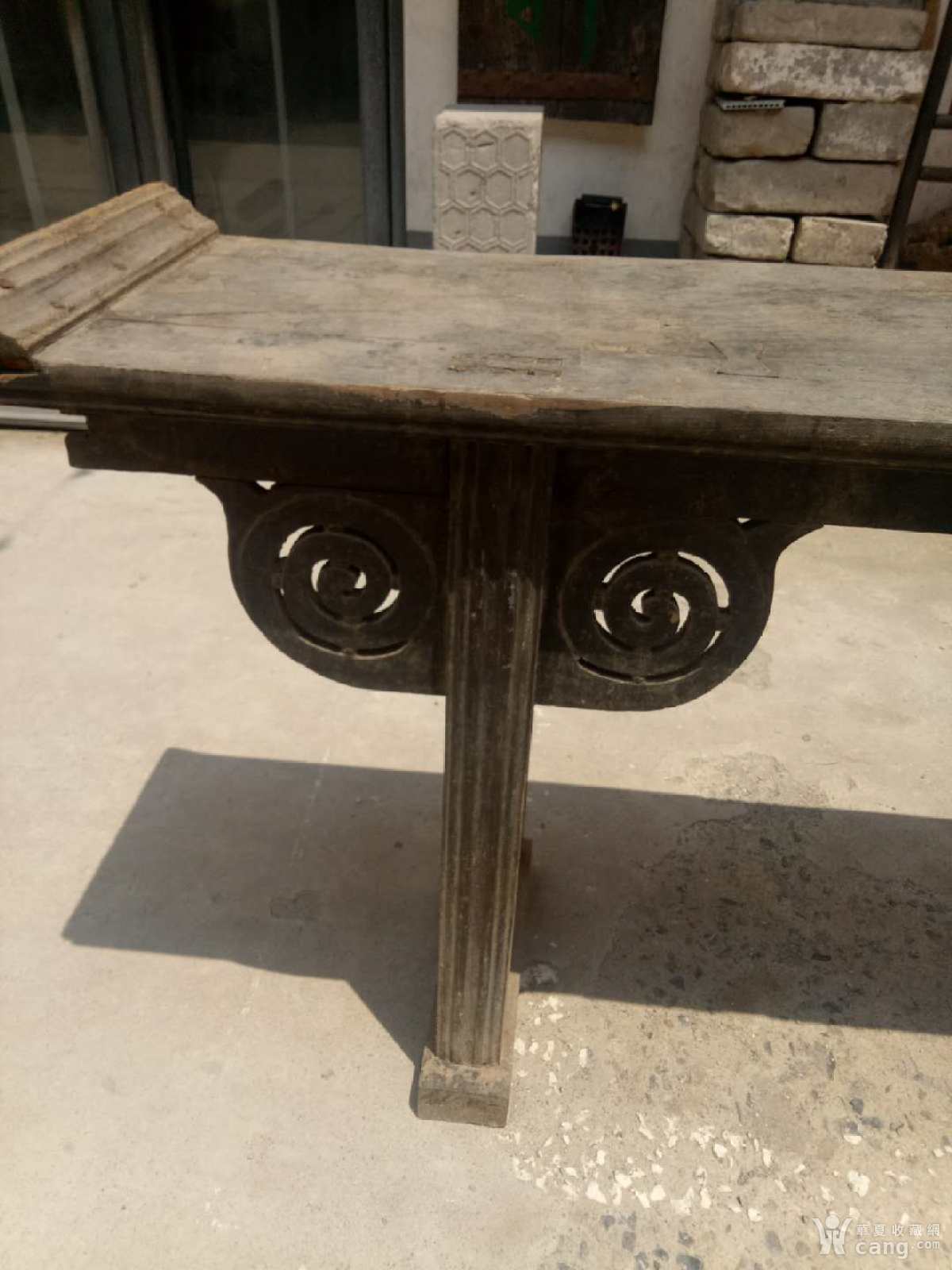 低出一个清代双面花条几